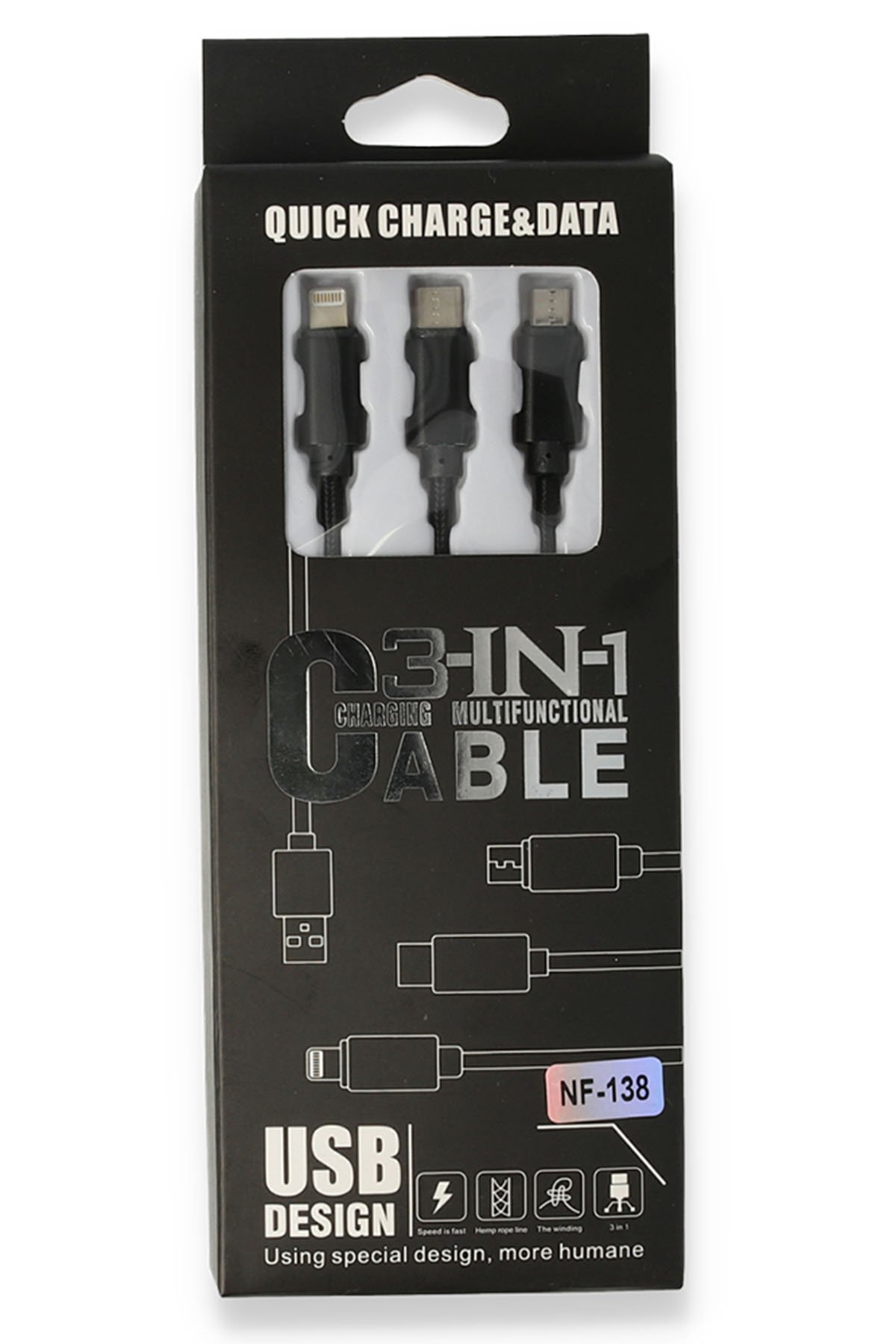 Newface NF136 Micro USB Kablo - Siyah