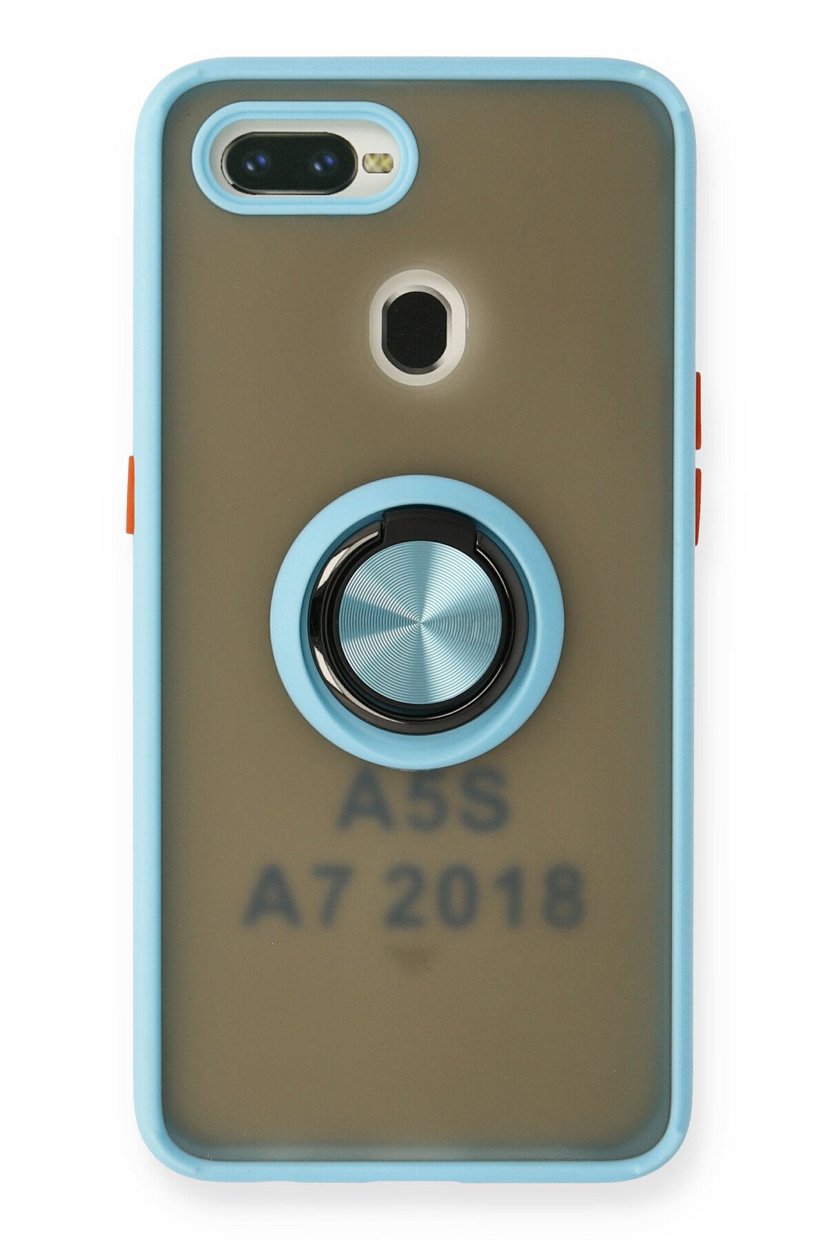 Newface Oppo A12 Kılıf Range Yüzüklü Silikon - Siyah-Kırmızı