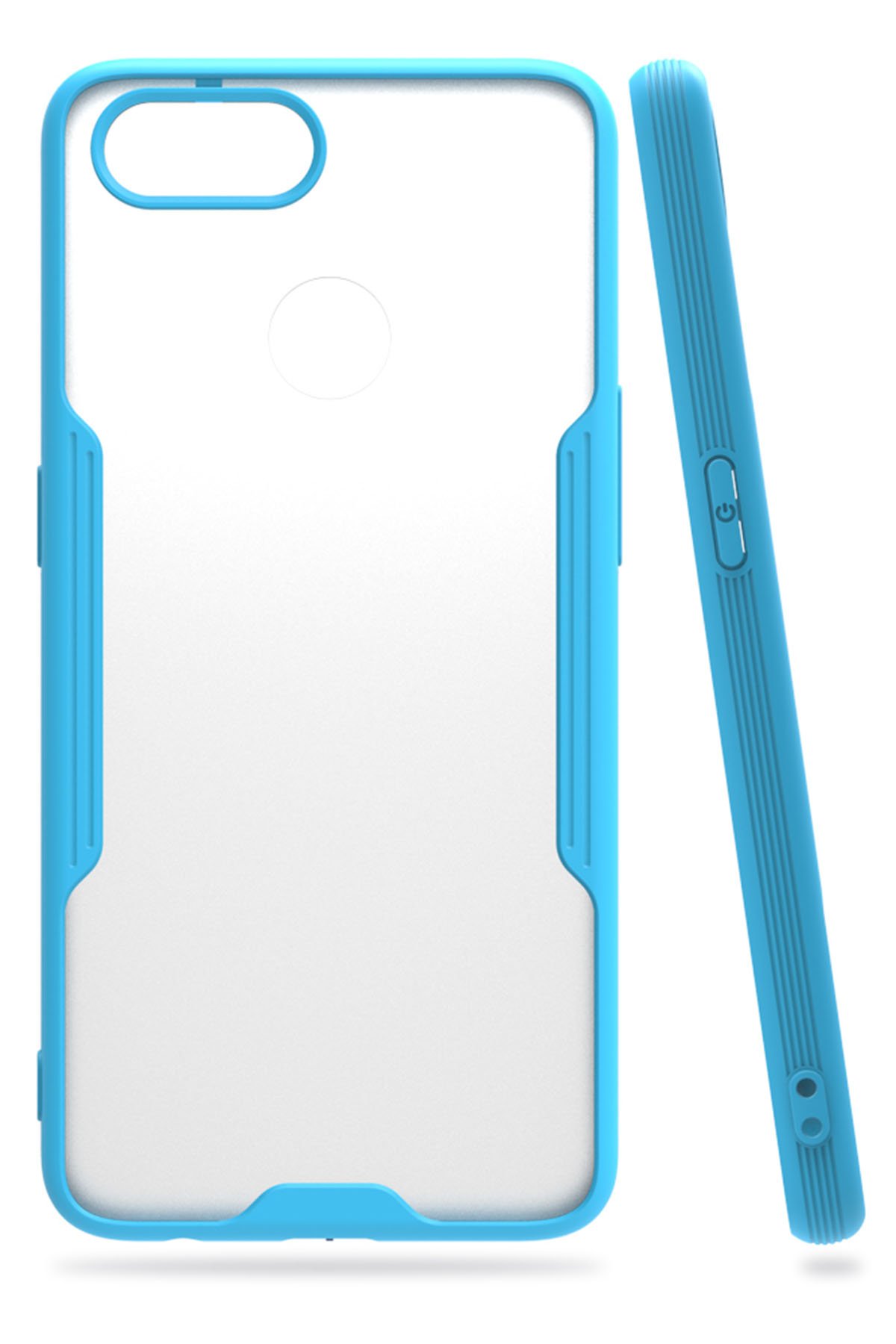 Newface Oppo A12 Kılıf Lüx Çift Renkli Silikon - Sarı