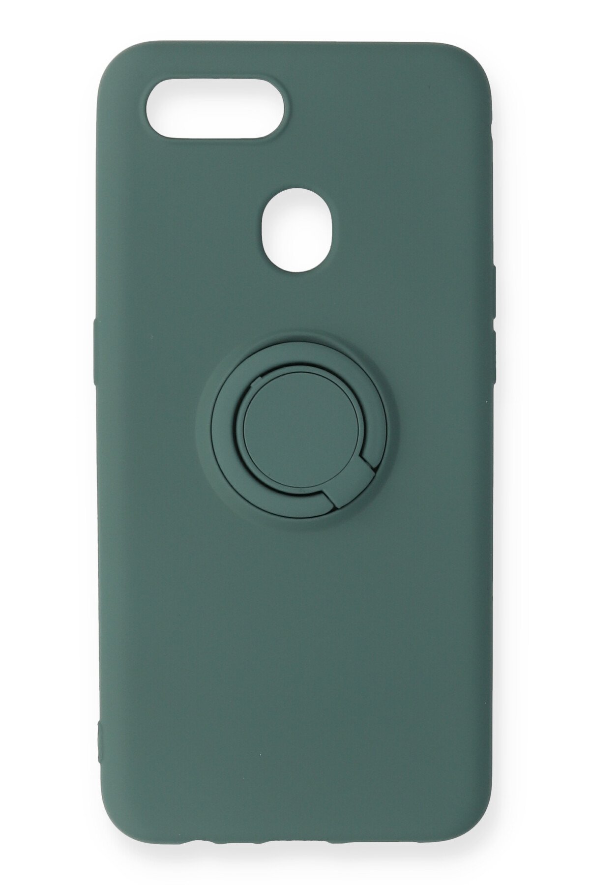 Newface Oppo A12 Kılıf Gros Yüzüklü Silikon - Gümüş