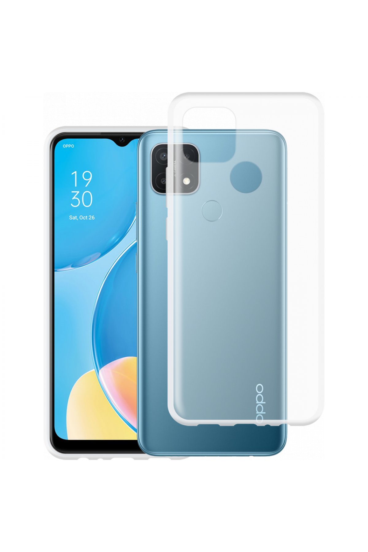 Newface Oppo A15 Kılıf Nano içi Kadife Silikon - Pudra