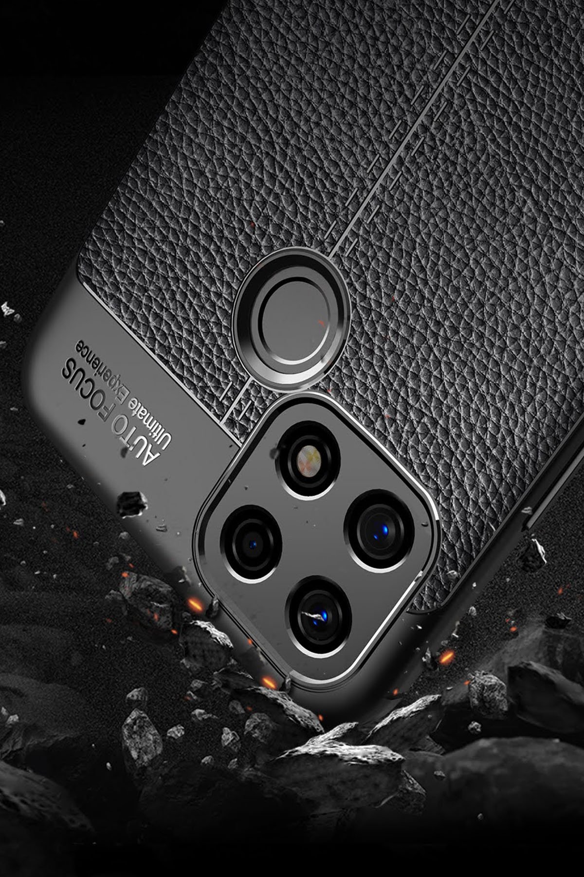 Newface Oppo A15 Kılıf Auto Focus Kapak - Siyah