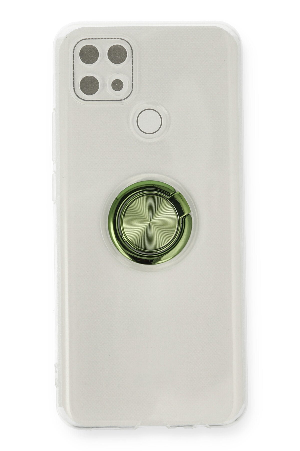 Newface Oppo A15 Kılıf Montreal Yüzüklü Silikon Kapak - Kırmızı