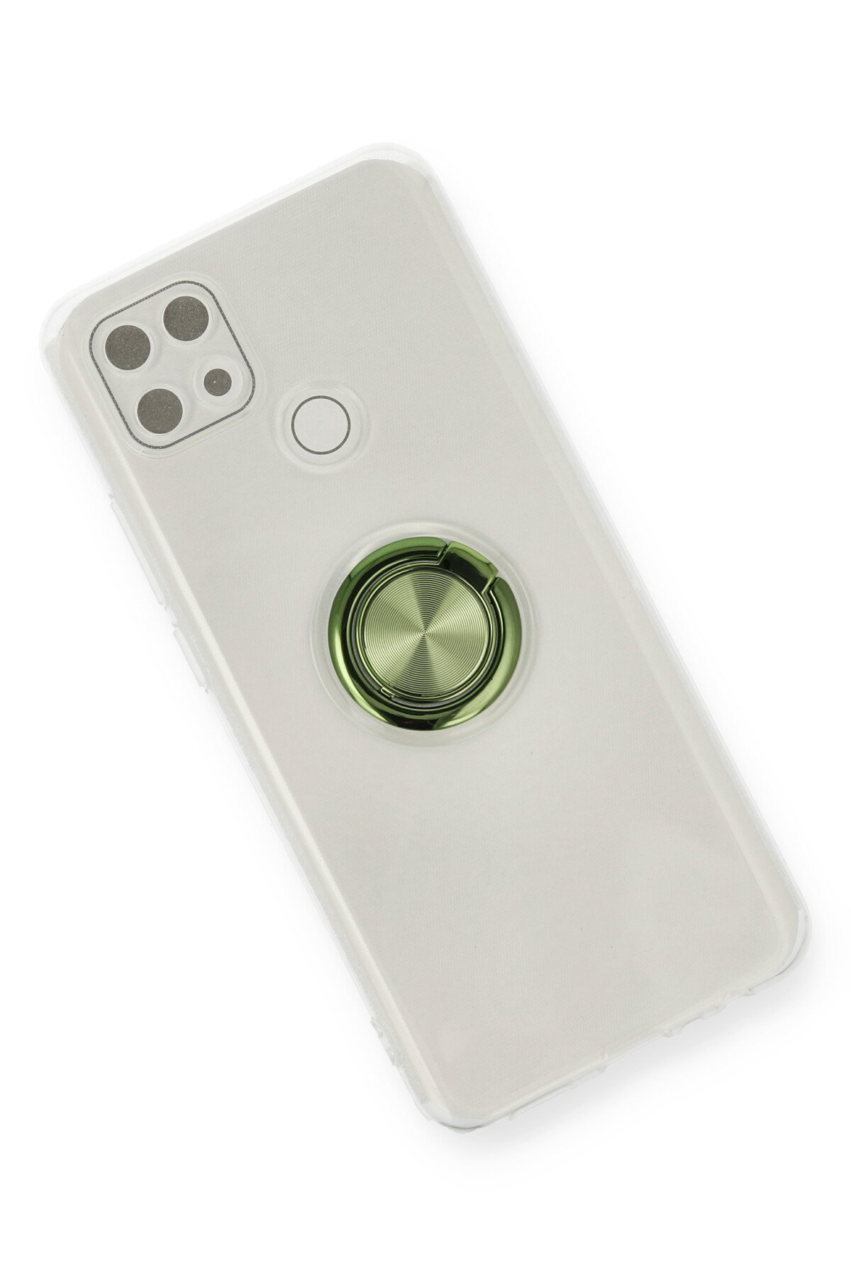 Newface Oppo A15 Kılıf Montreal Yüzüklü Silikon Kapak - Kırmızı