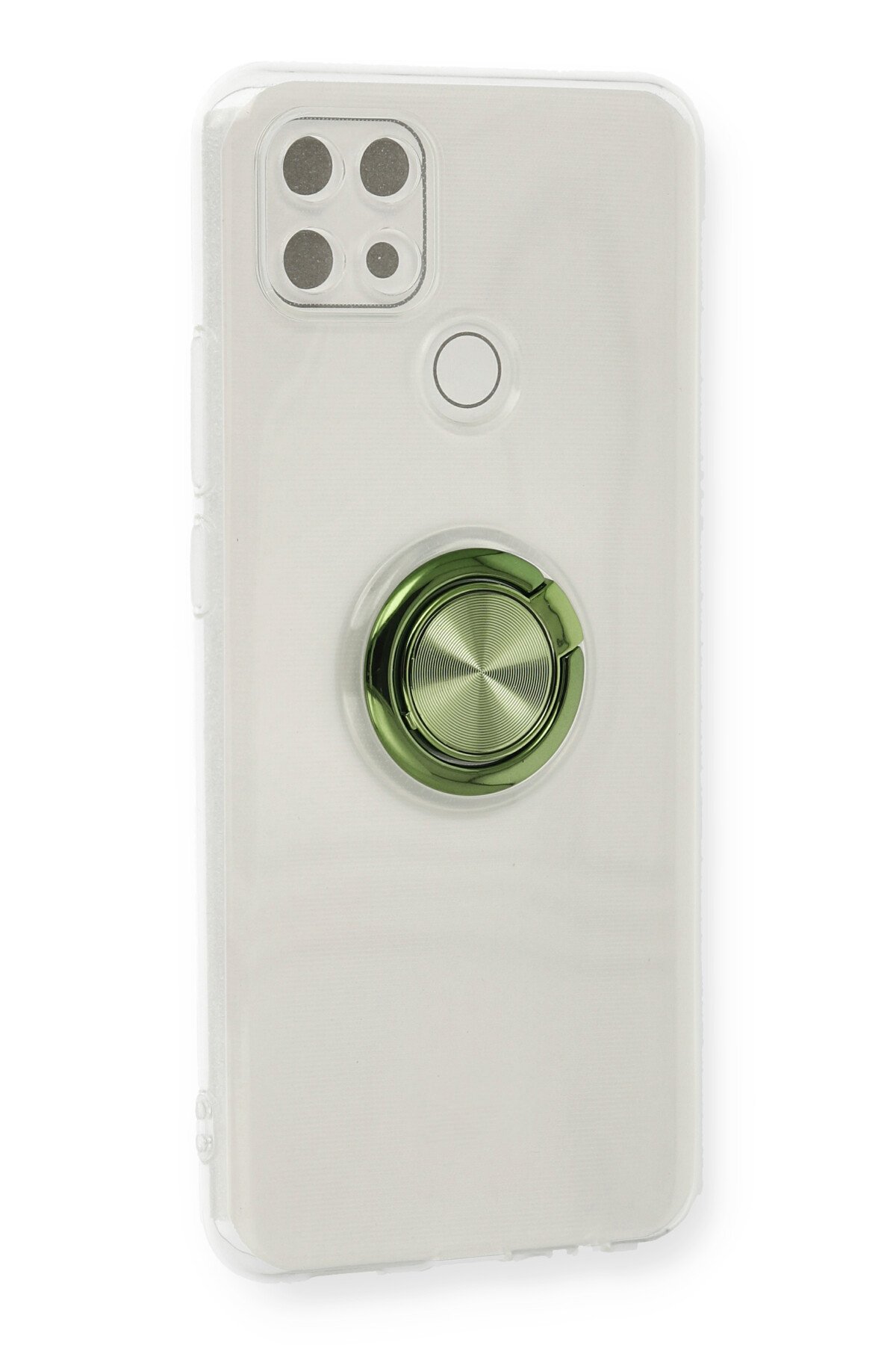 Newface Oppo A15 Kılıf Montreal Yüzüklü Silikon Kapak - Kırmızı