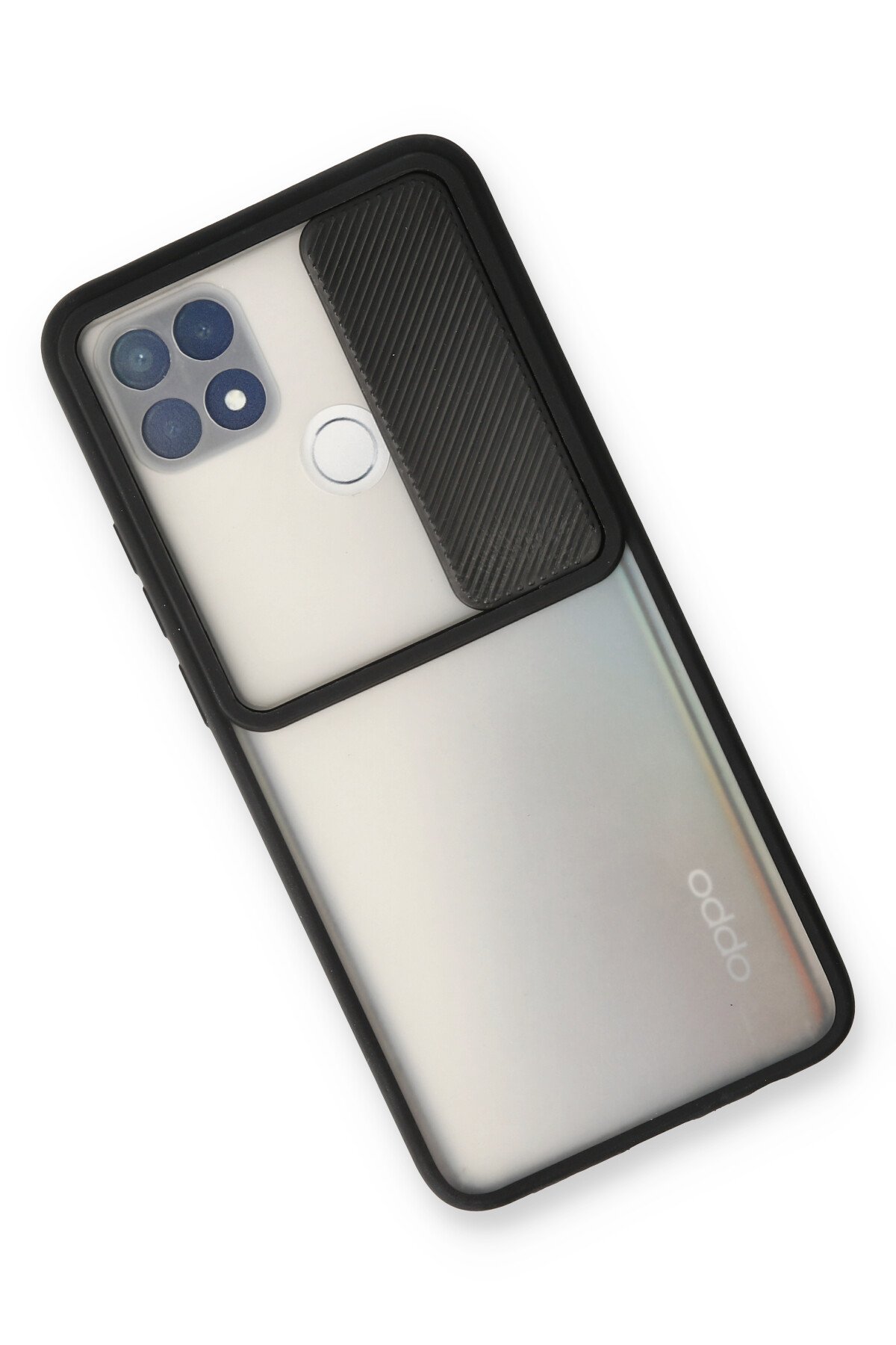 Newface Oppo A15 Kılıf Pars Lens Yüzüklü Silikon - Kırmızı
