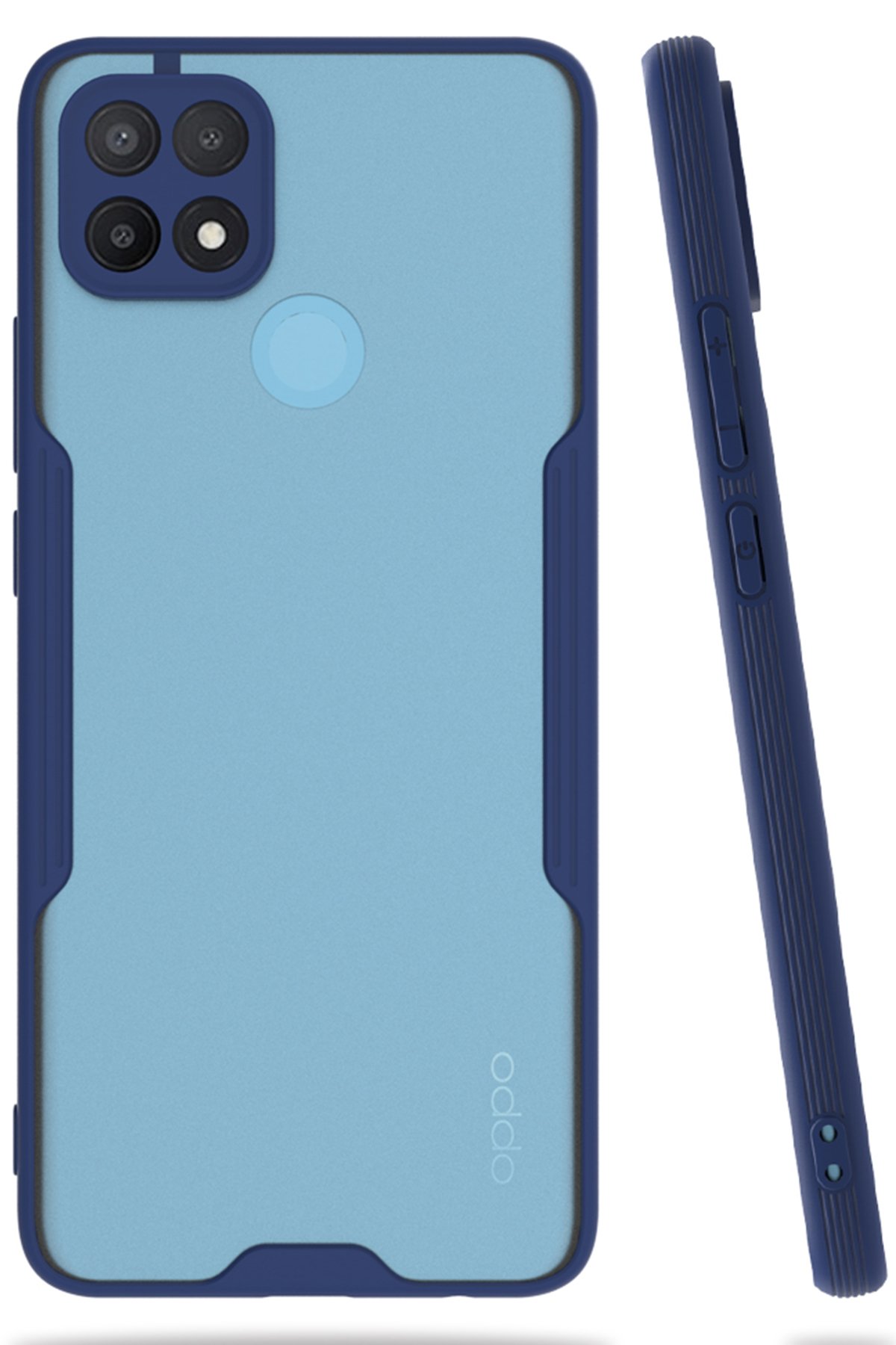 Newface Oppo A15 Kılıf Montreal Yüzüklü Silikon Kapak - Kırmızı