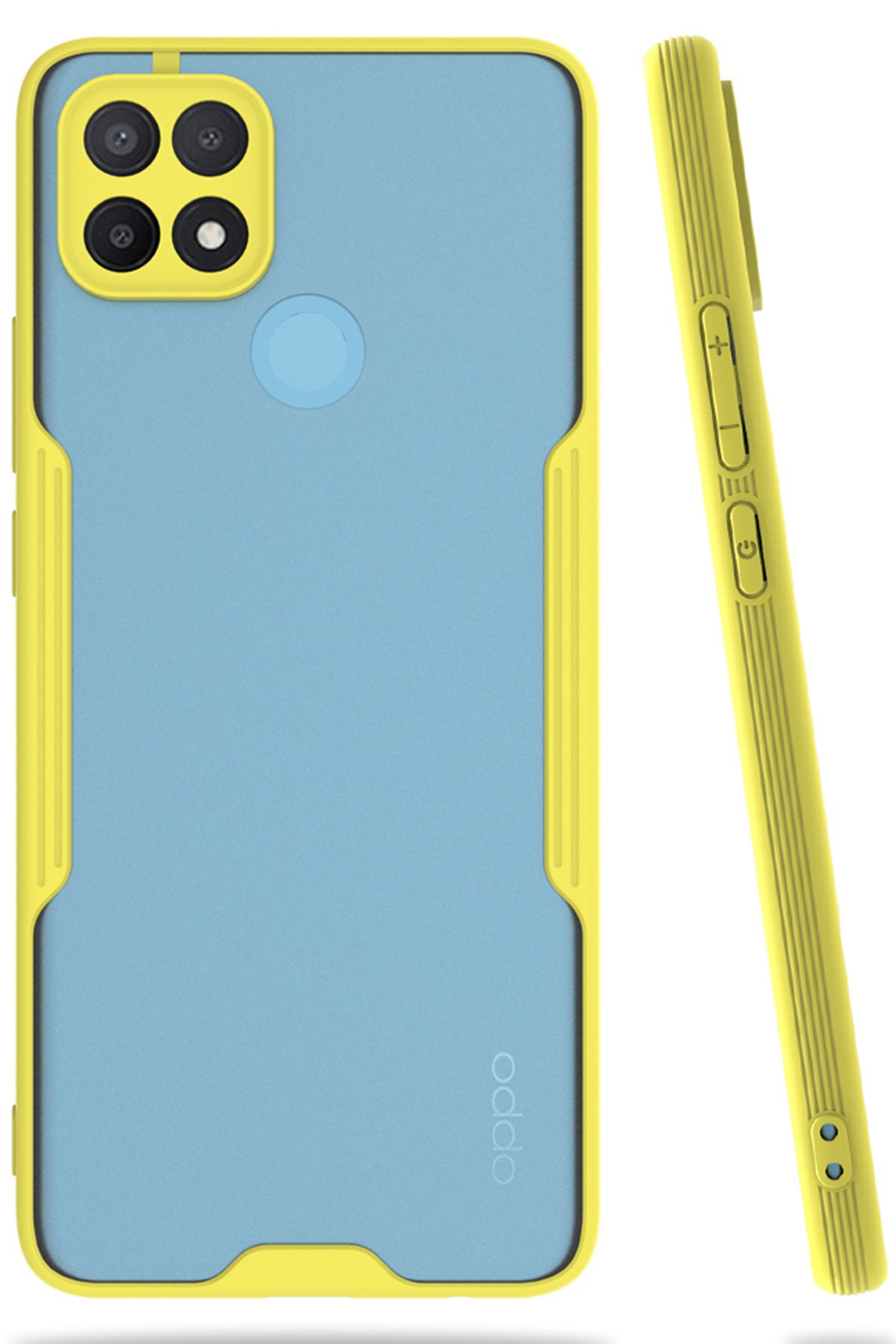 Newface Oppo A15 Kılıf Montreal Yüzüklü Silikon Kapak - Kırmızı