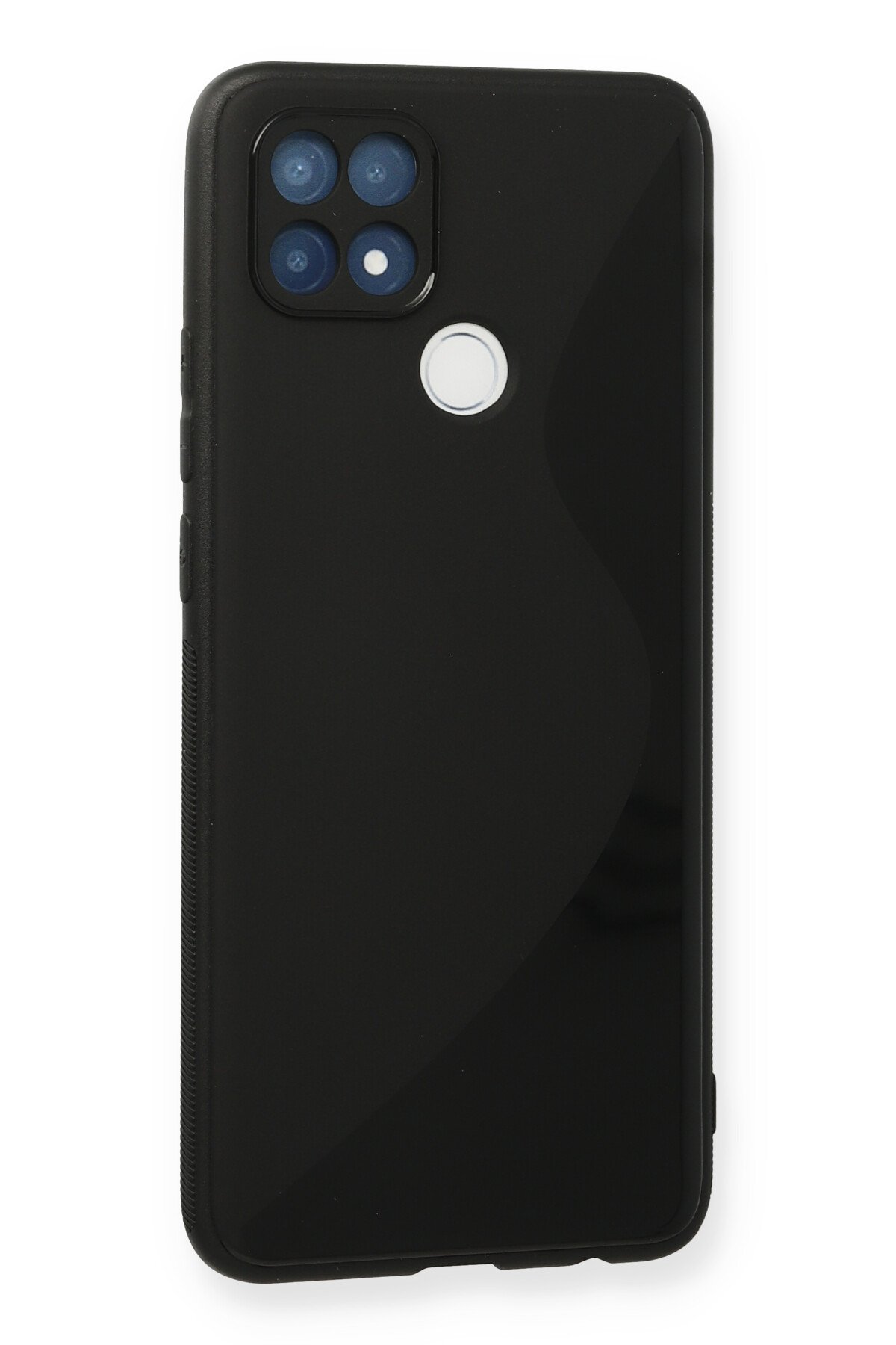Newface Oppo A15S Kılıf Color Lens Silikon - Siyah