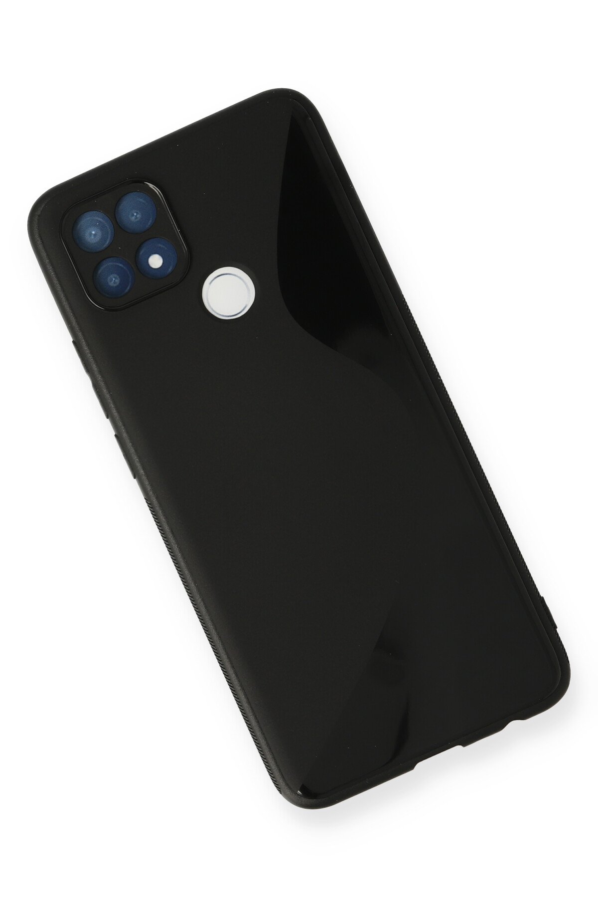 Newface Oppo A15S Kılıf Color Lens Silikon - Siyah