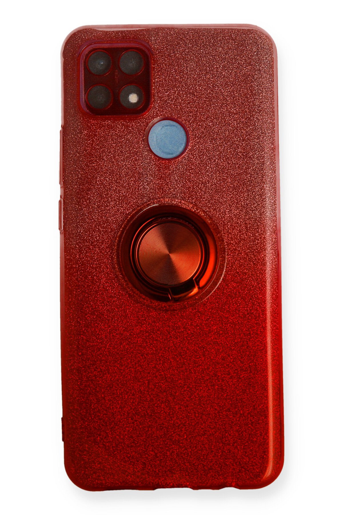 Newface Oppo A15S Kılıf Loop Deri Silikon - Kırmızı