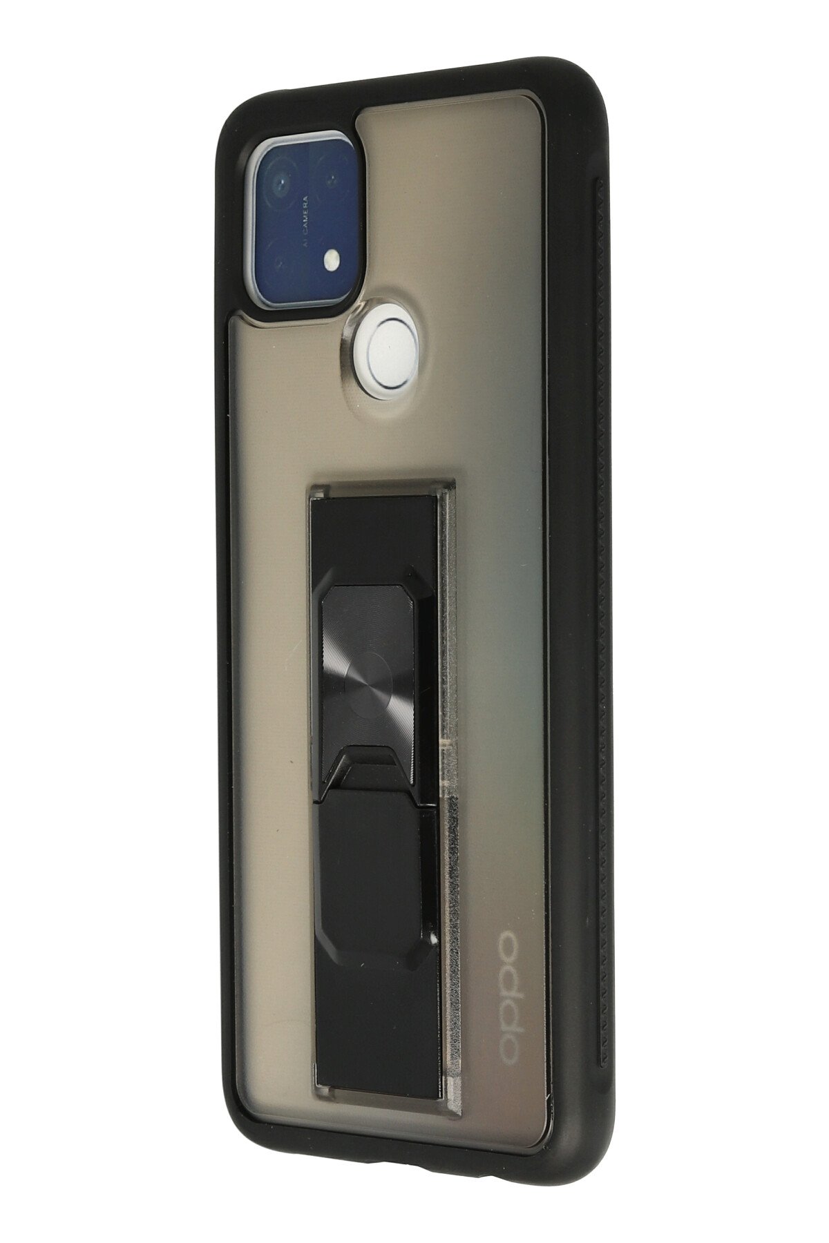 Newface Oppo A15S Kılıf Loop Deri Silikon - Siyah