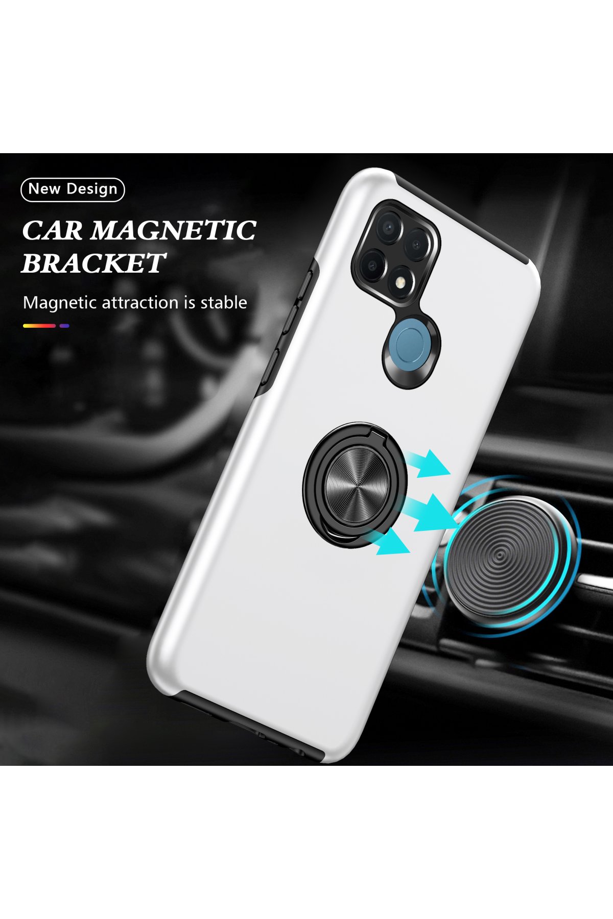 Newface Oppo A15S Kılıf Nano içi Kadife Silikon - Siyah