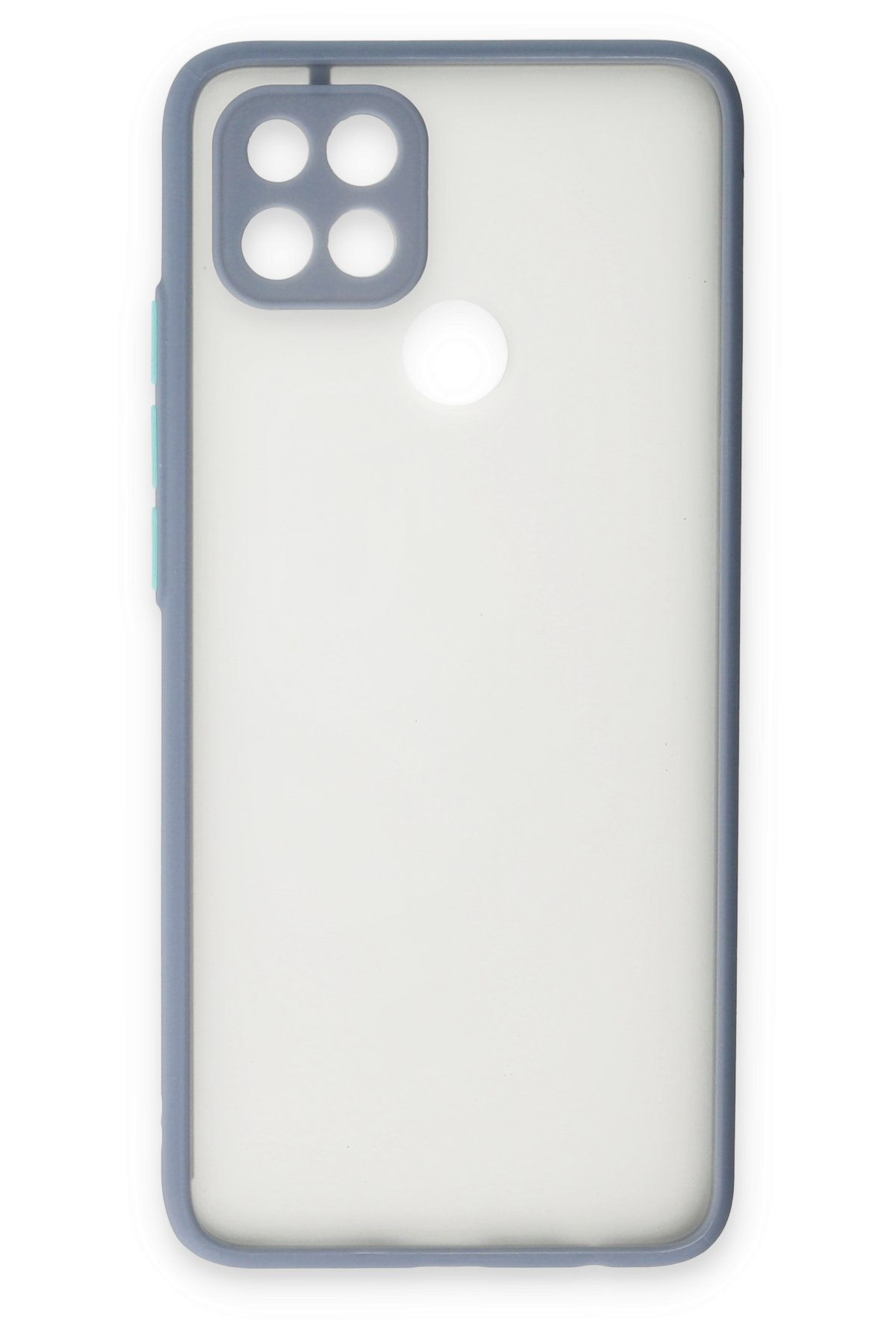 Newface Oppo A15S Kılıf Auto Focus Karbon Kapak - Lacivert