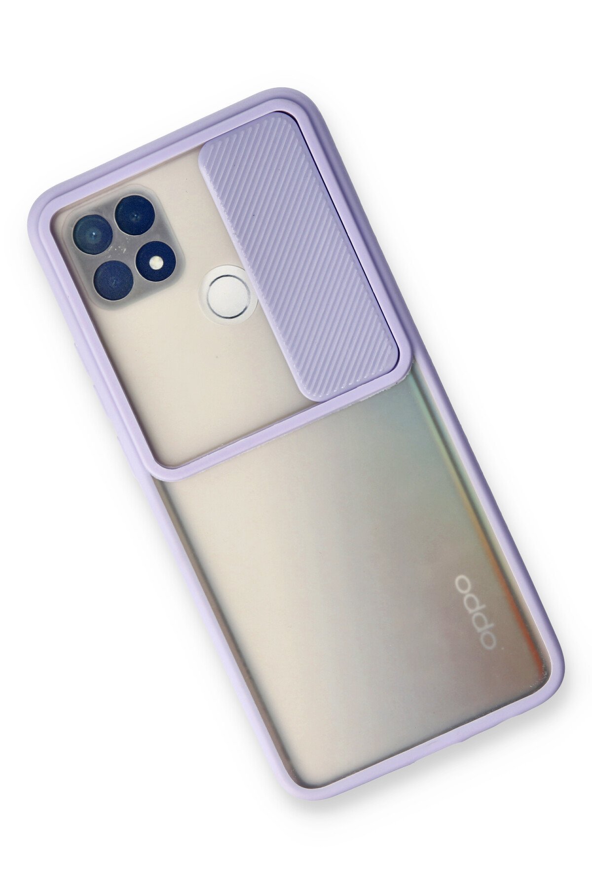 Newface Oppo A15S Kılıf Pars Lens Yüzüklü Silikon - Lacivert
