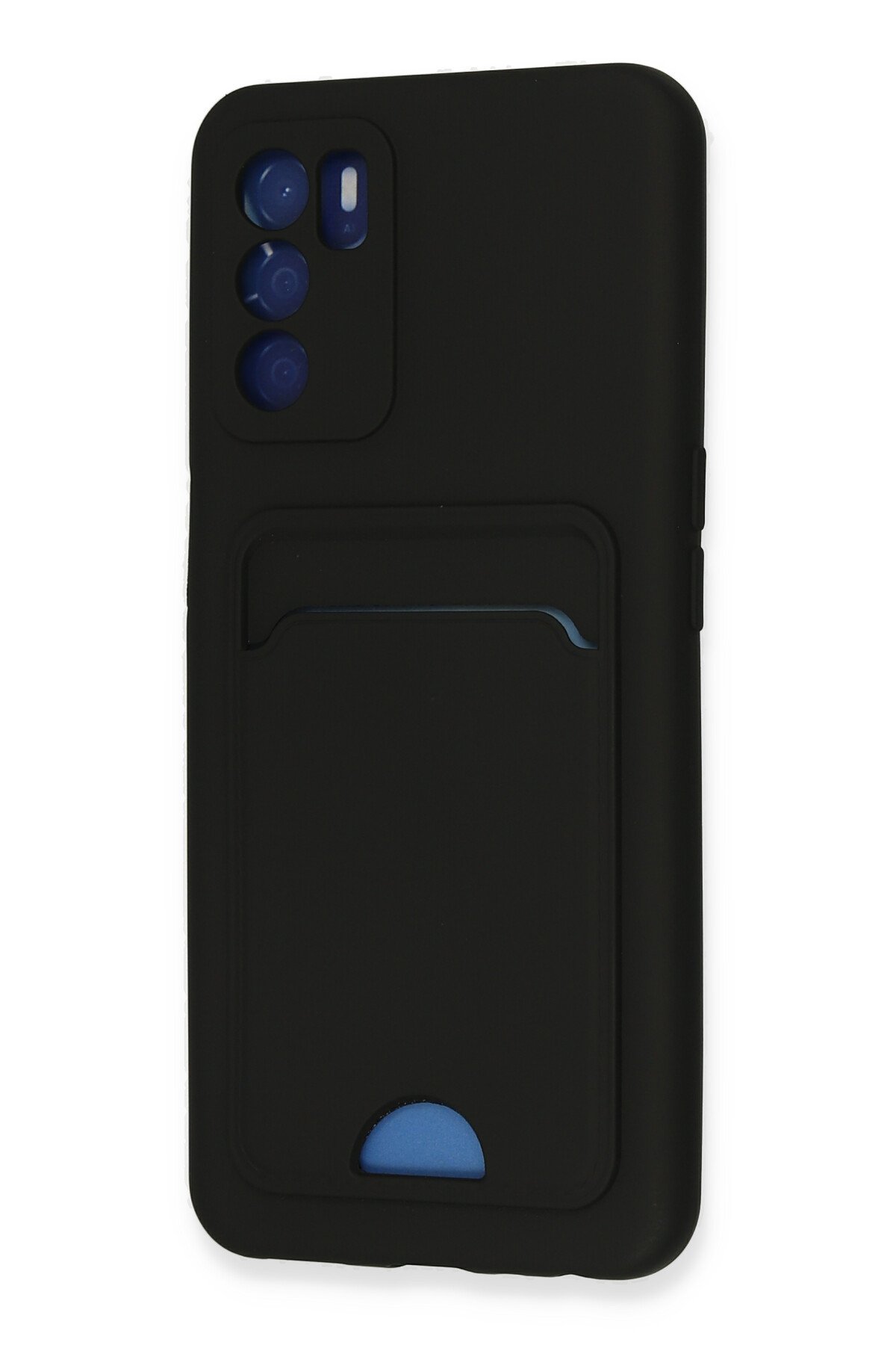 Newface Oppo A16 Kılıf Zuma Kartvizitli Yüzüklü Silikon - Lacivert
