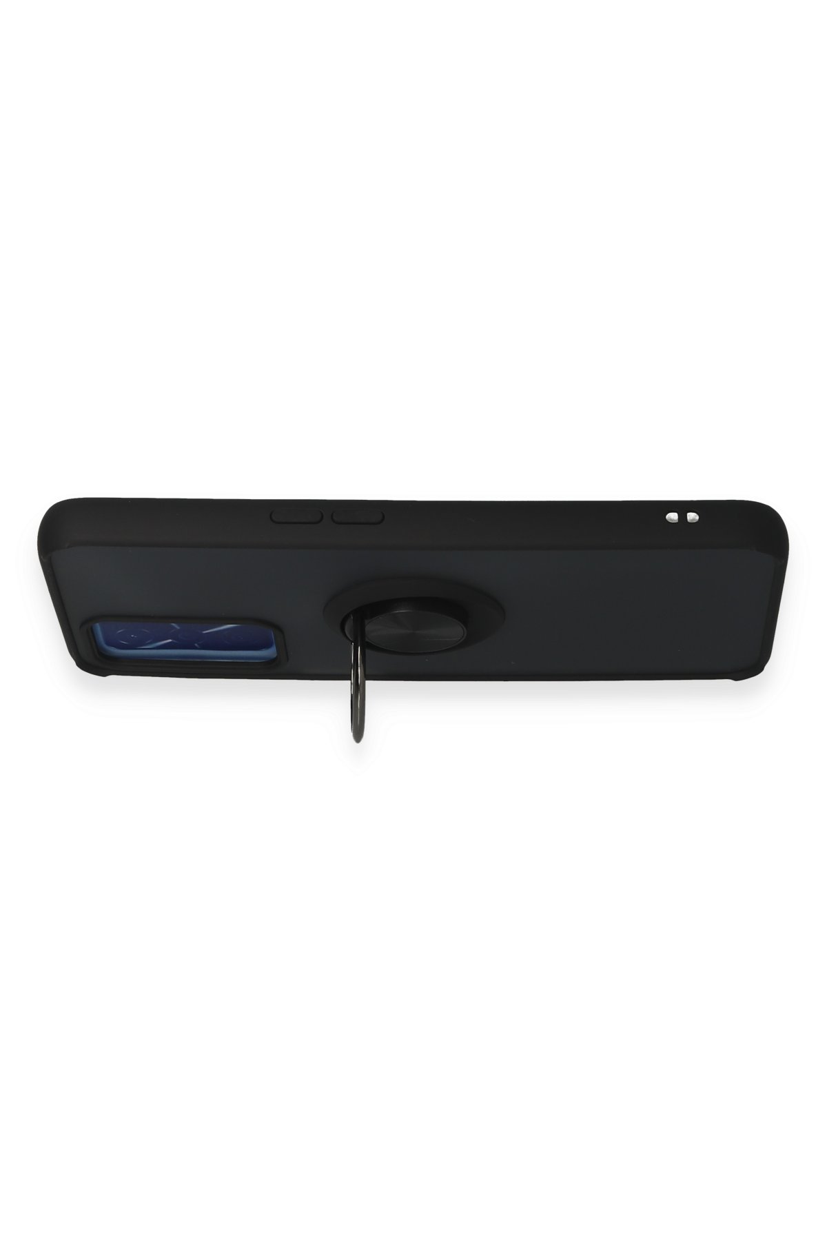 Newface Oppo A16 Kılıf Pars Lens Yüzüklü Silikon - Siyah