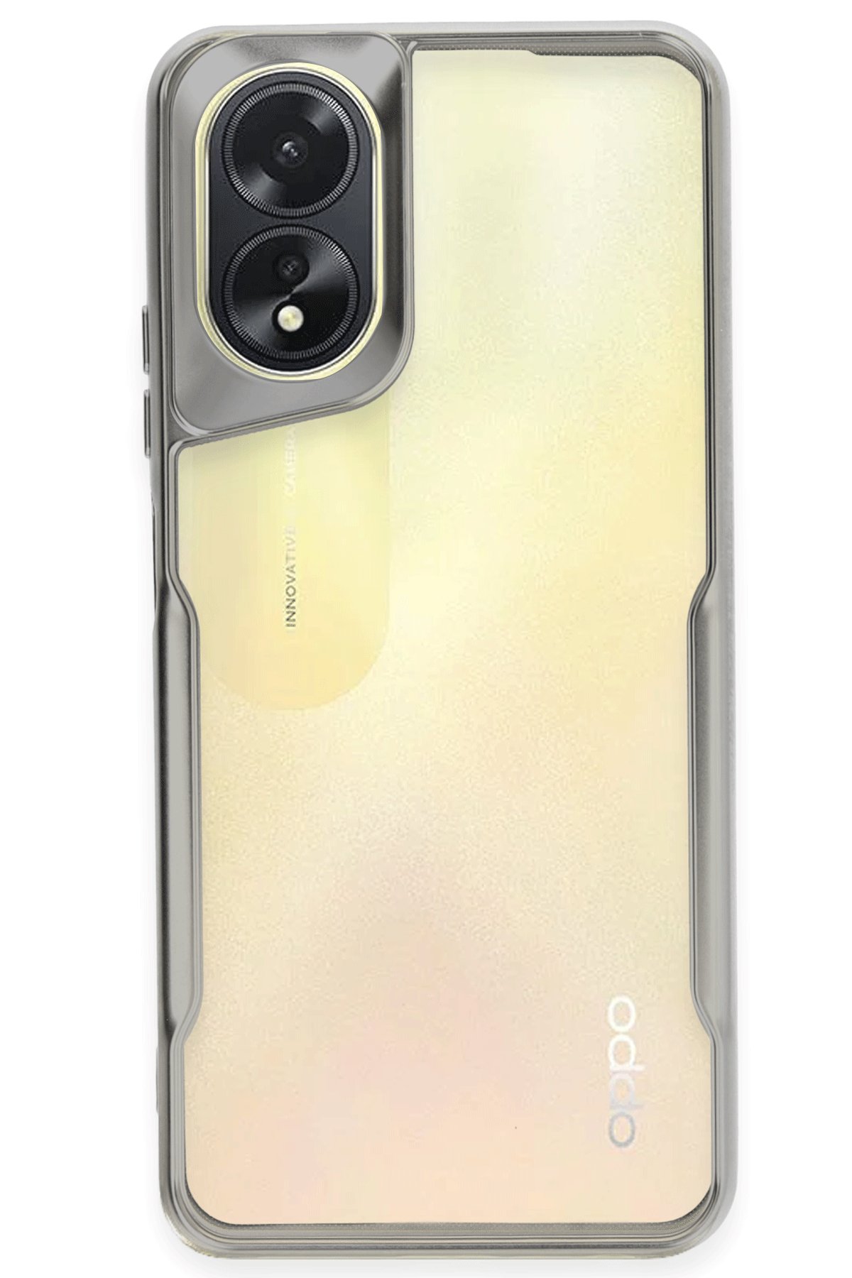 Newface Oppo A38 Kılıf Boyi Silikon Kapak - Siyah