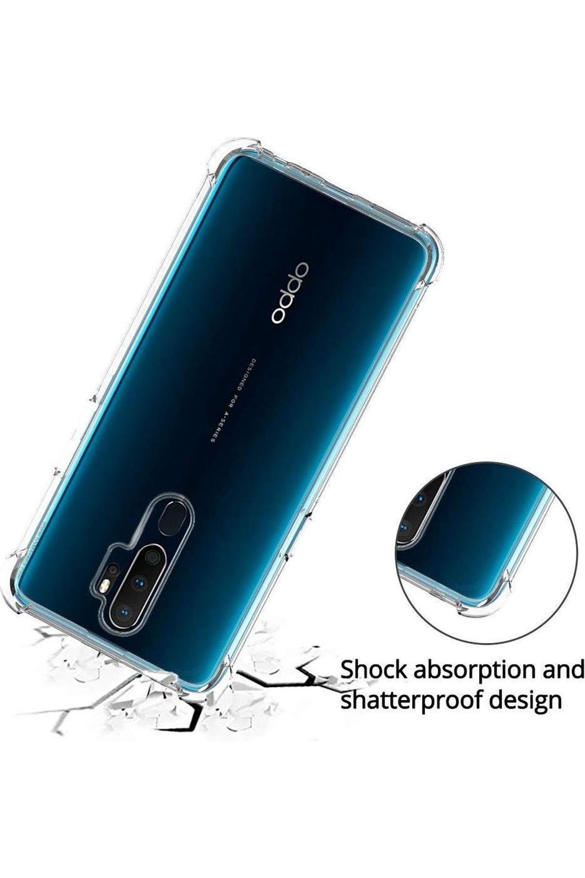 Newface Oppo A5 2020 Kılıf Loop Deri Silikon - Kırmızı