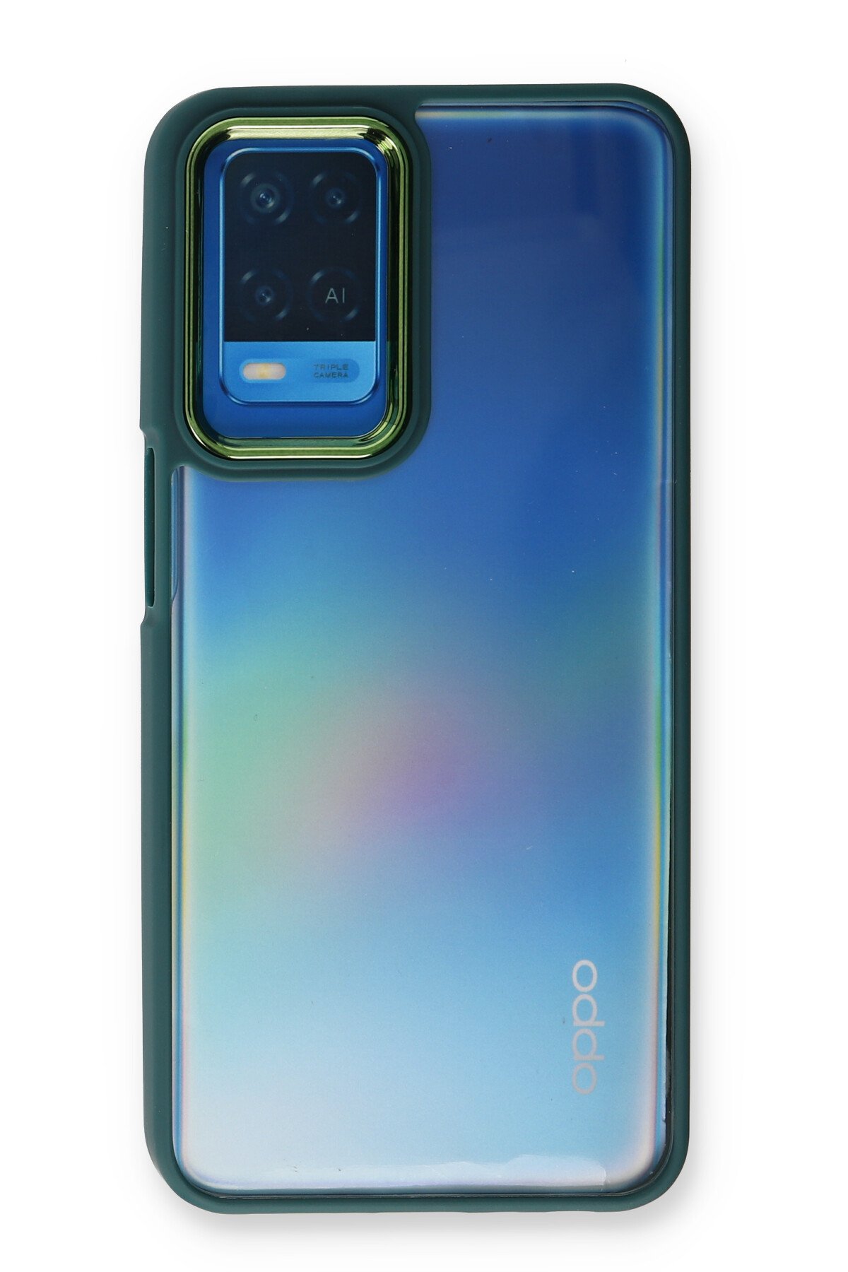 Newface Oppo A54 4G Kılıf Miami Şeffaf Silikon - Lacivert