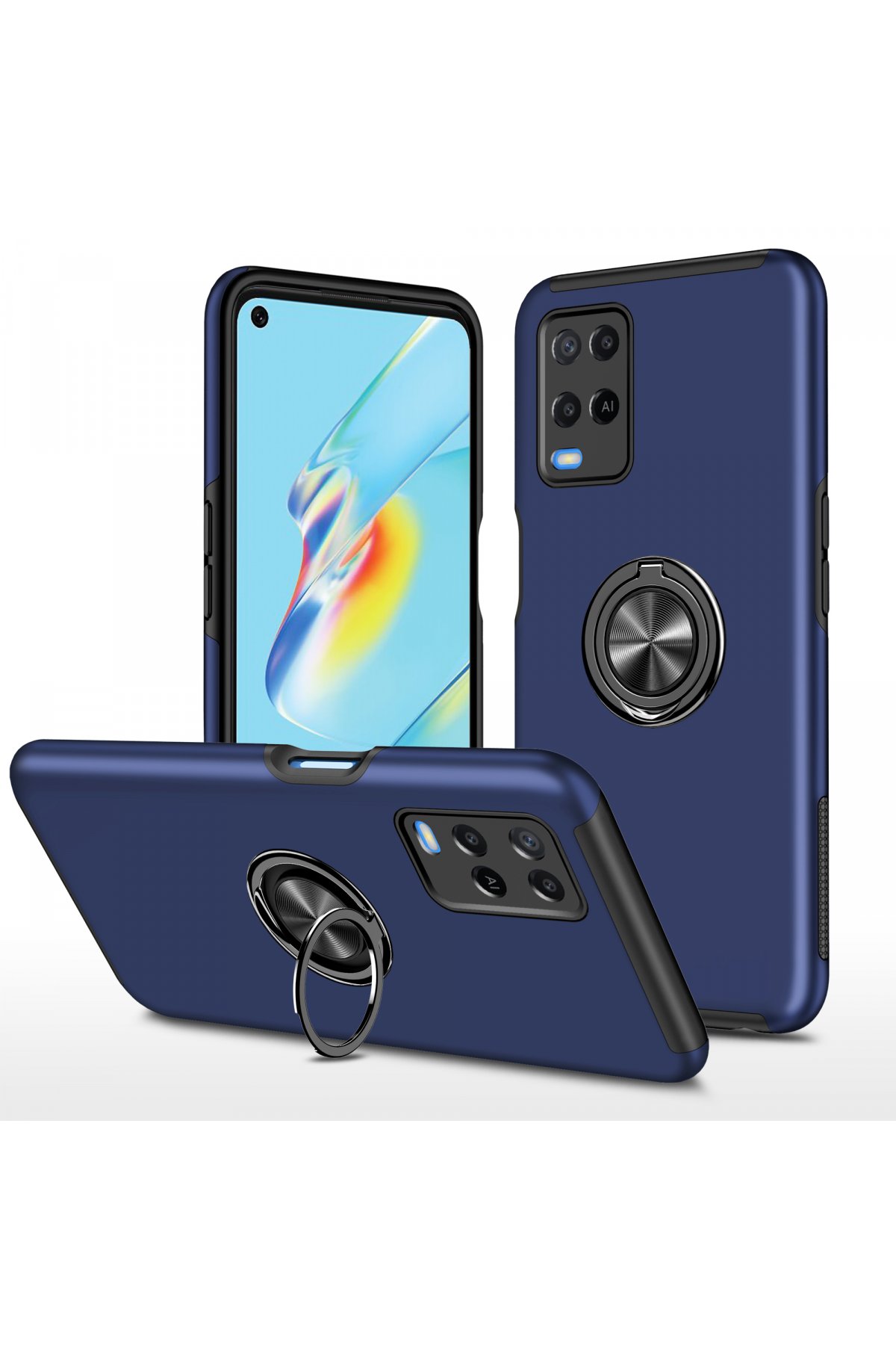 Newface Oppo A54 4G Kılıf Color Lens Silikon - Pudra