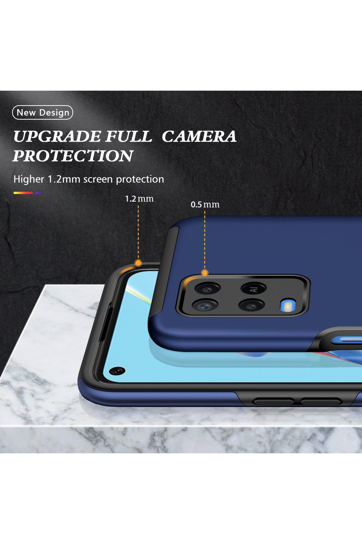 Newface Oppo A54 4G Kılıf Color Lens Silikon - Pudra