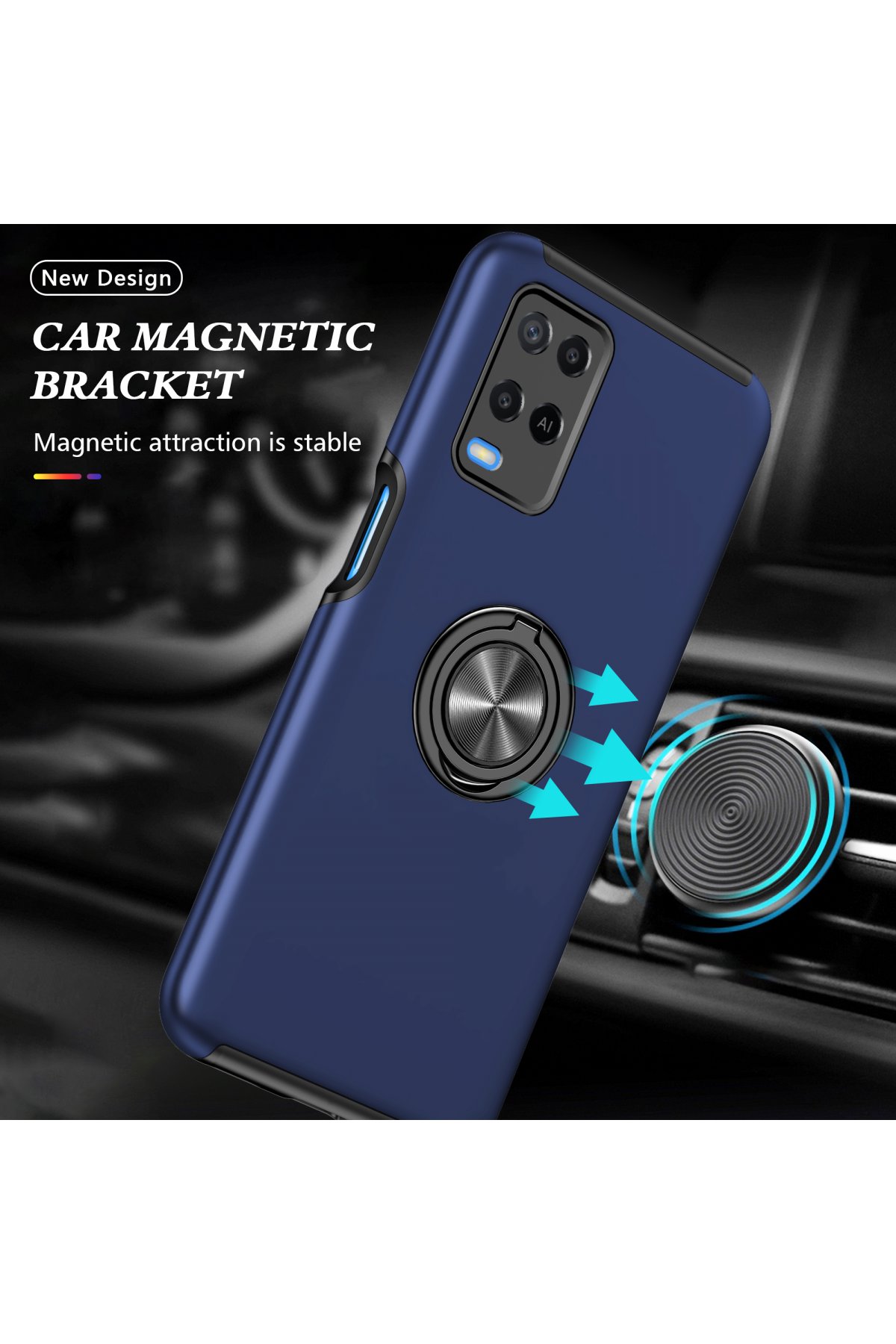 Newface Oppo A54 4G Kılıf Color Lens Silikon - Pudra