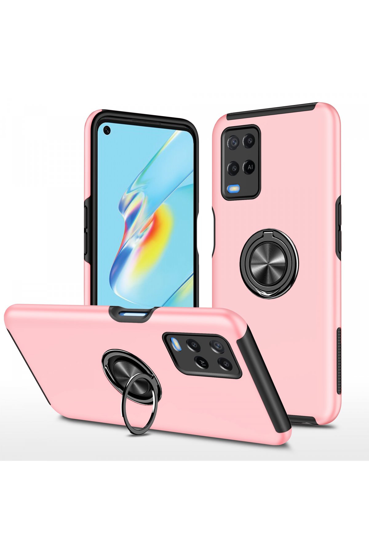 Newface Oppo A54 4G Kılıf Montreal Silikon Kapak - Mor