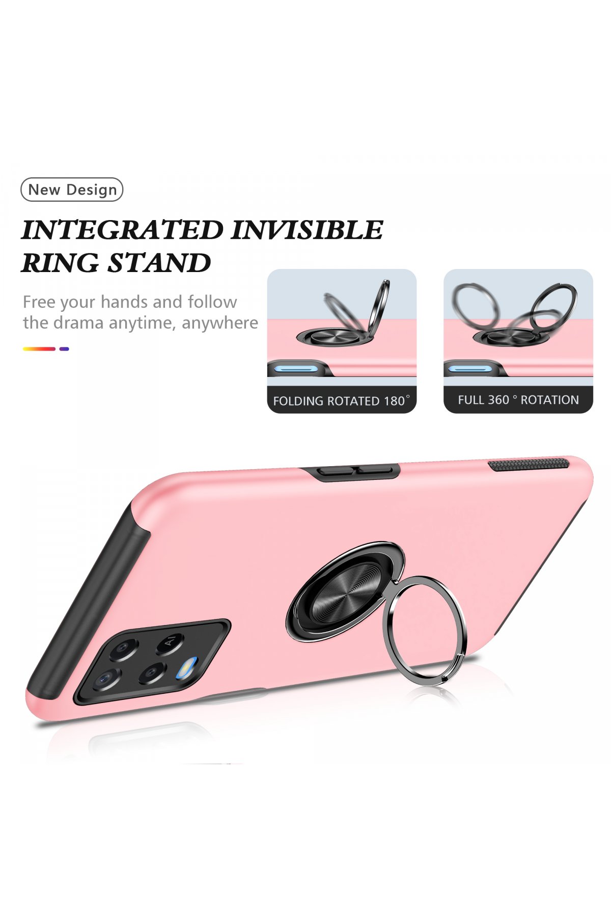 Newface Oppo A54 4G Kılıf Montreal Silikon Kapak - Mor