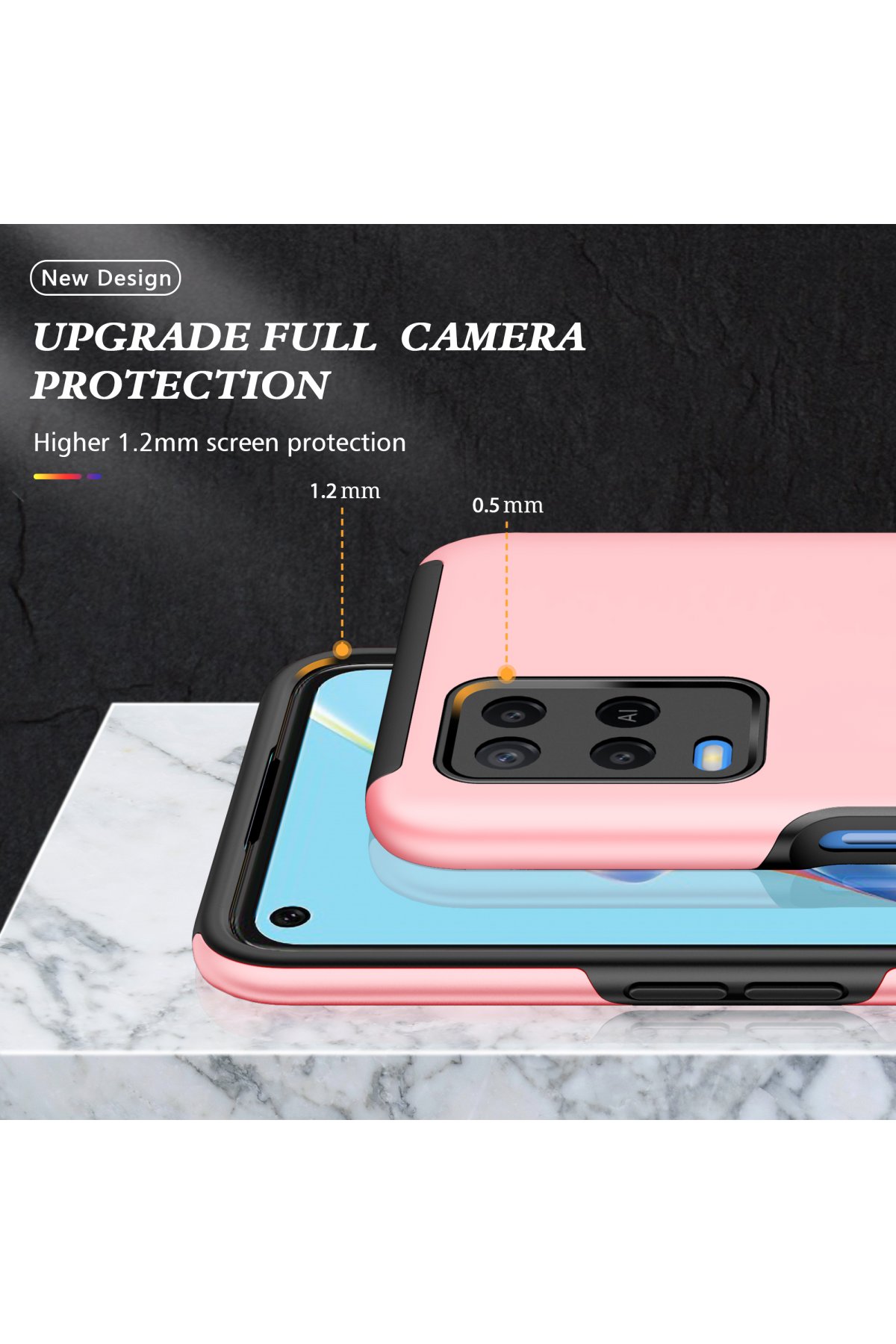 Newface Oppo A54 4G Kılıf Montreal Silikon Kapak - Mor