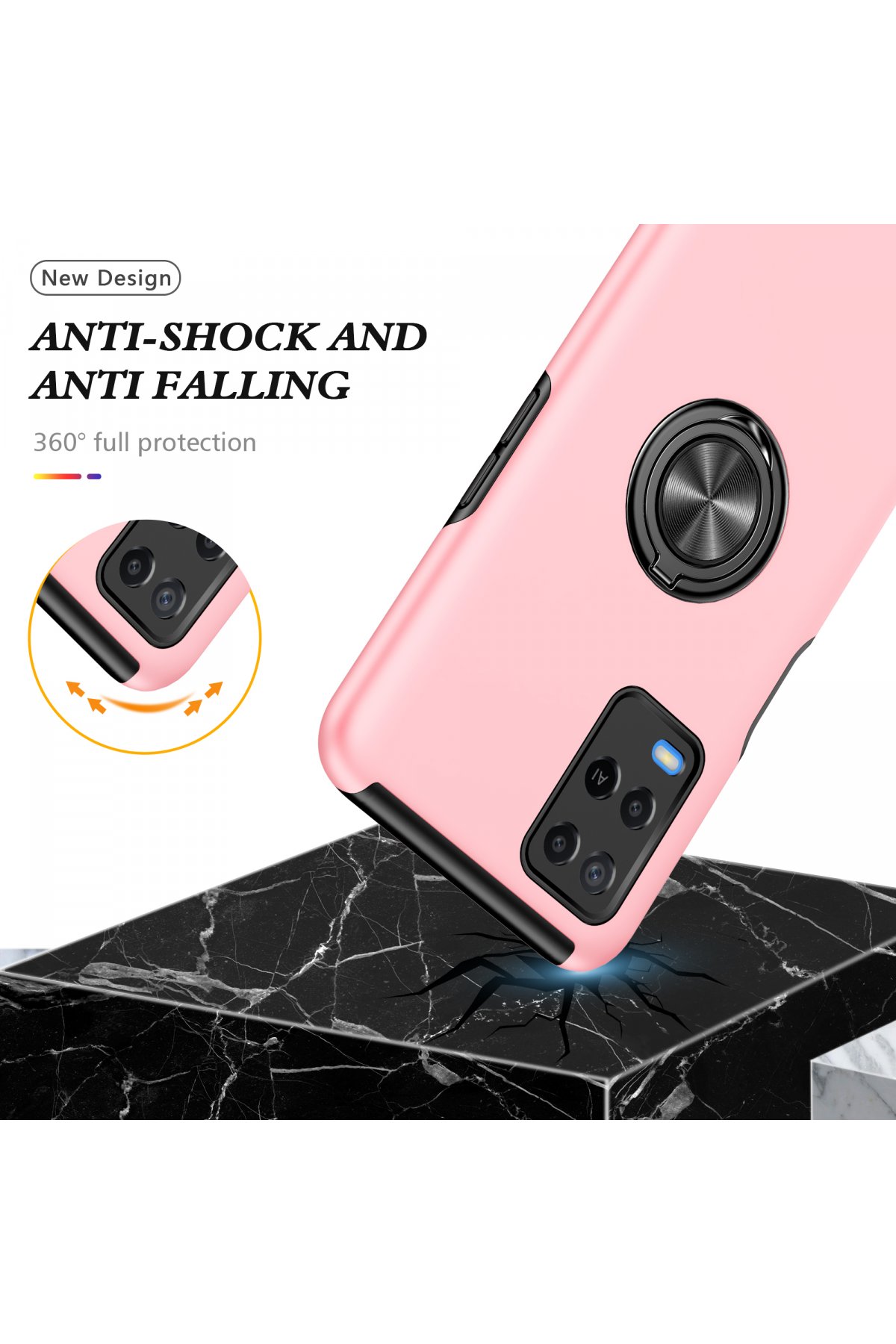 Newface Oppo A54 4G Kılıf Montreal Silikon Kapak - Mor