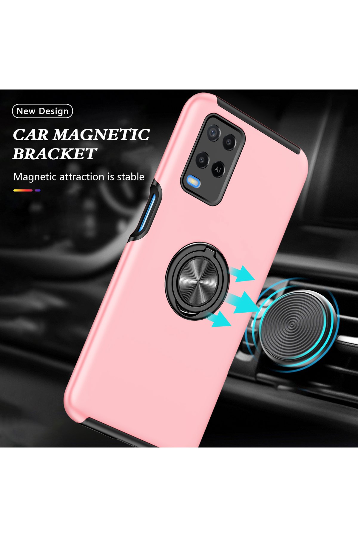 Newface Oppo A54 4G Kılıf Montreal Silikon Kapak - Mor