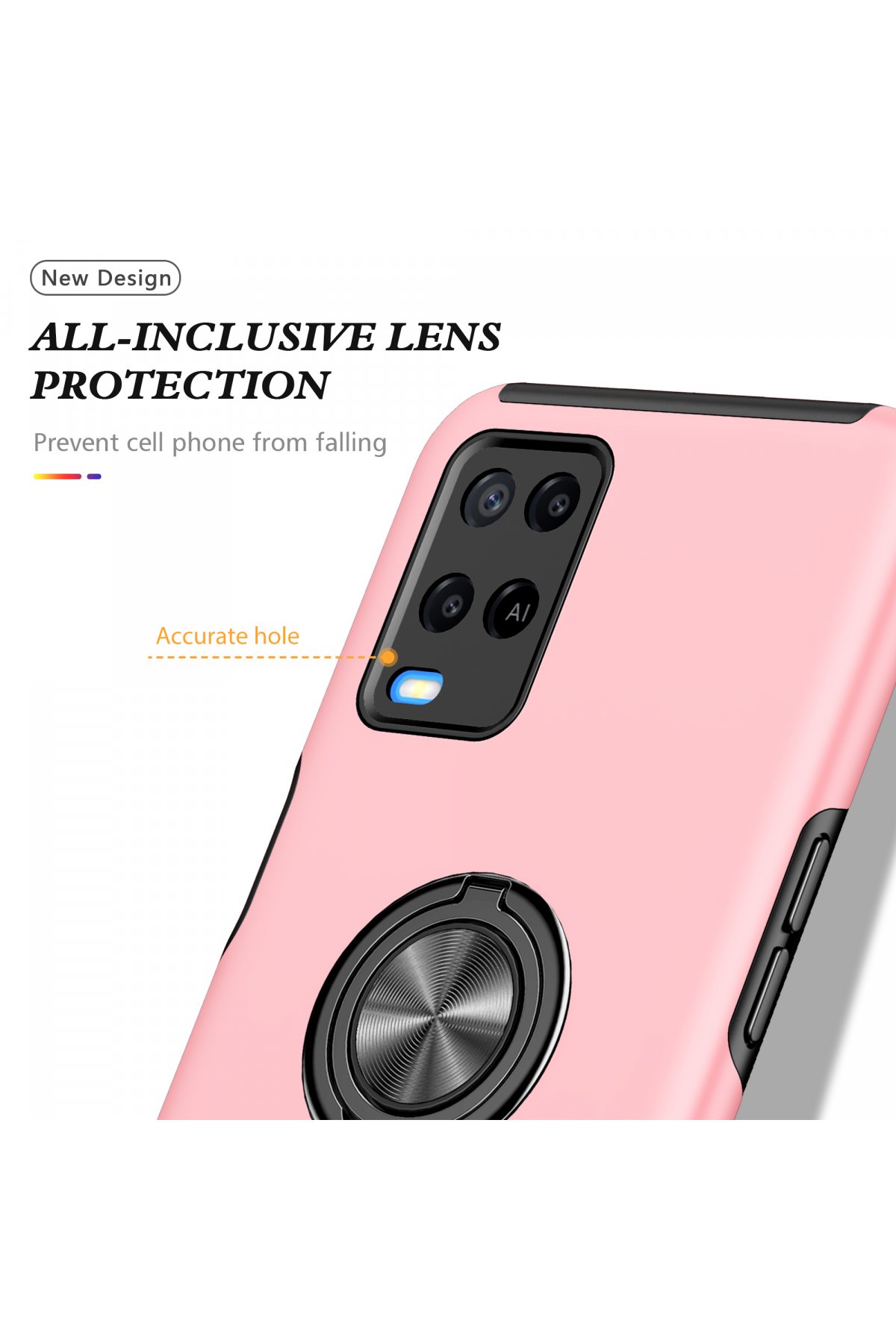 Newface Oppo A54 4G Kılıf Montreal Silikon Kapak - Mor