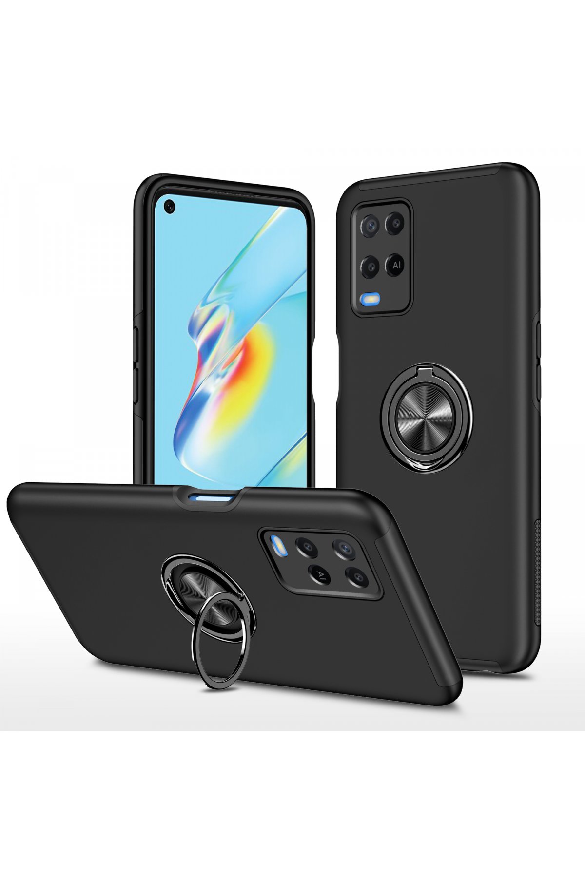 Newface Oppo A54 4G Kılıf Color Lens Silikon - Pudra