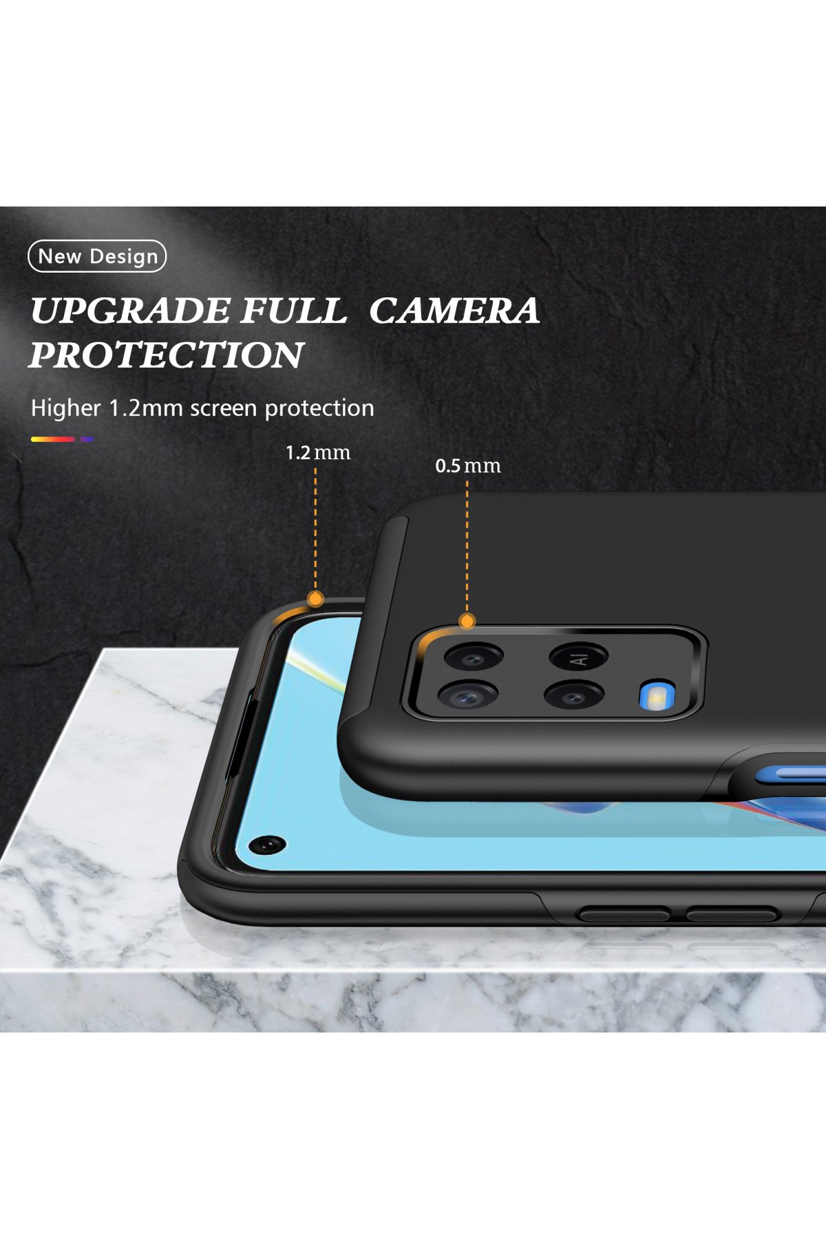 Newface Oppo A54 4G Kılıf Color Lens Silikon - Pudra