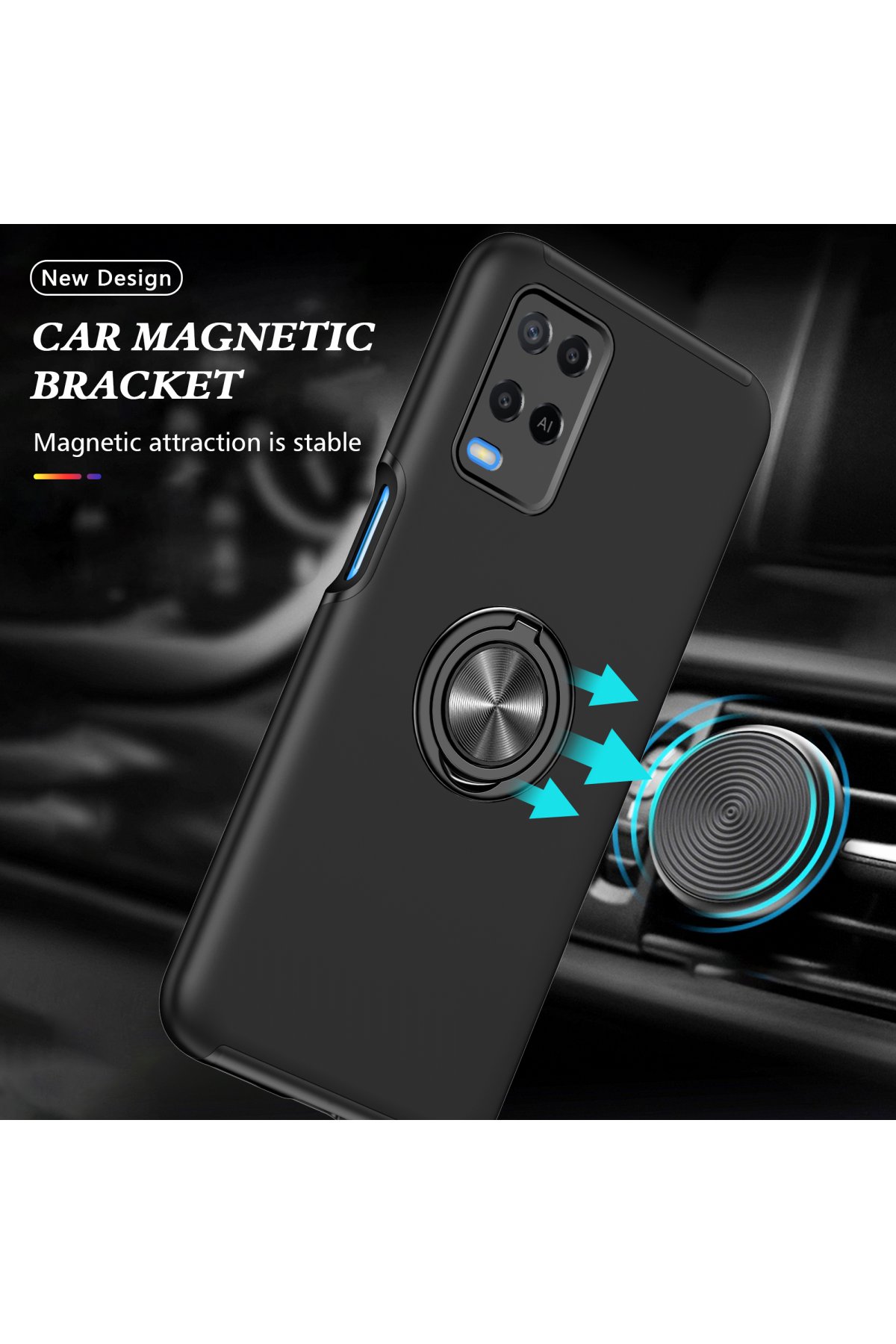 Newface Oppo A54 4G Kılıf Color Lens Silikon - Pudra