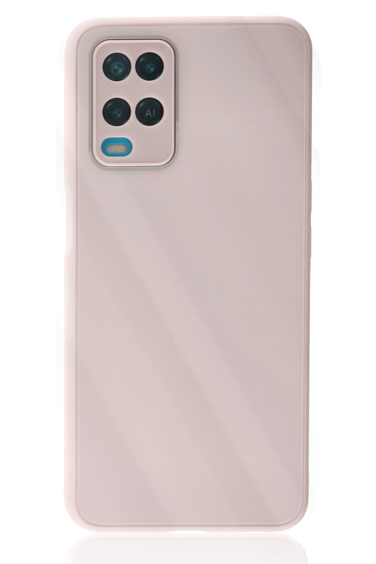Newface Oppo A54 4G Kılıf Pars Lens Yüzüklü Silikon - Gold