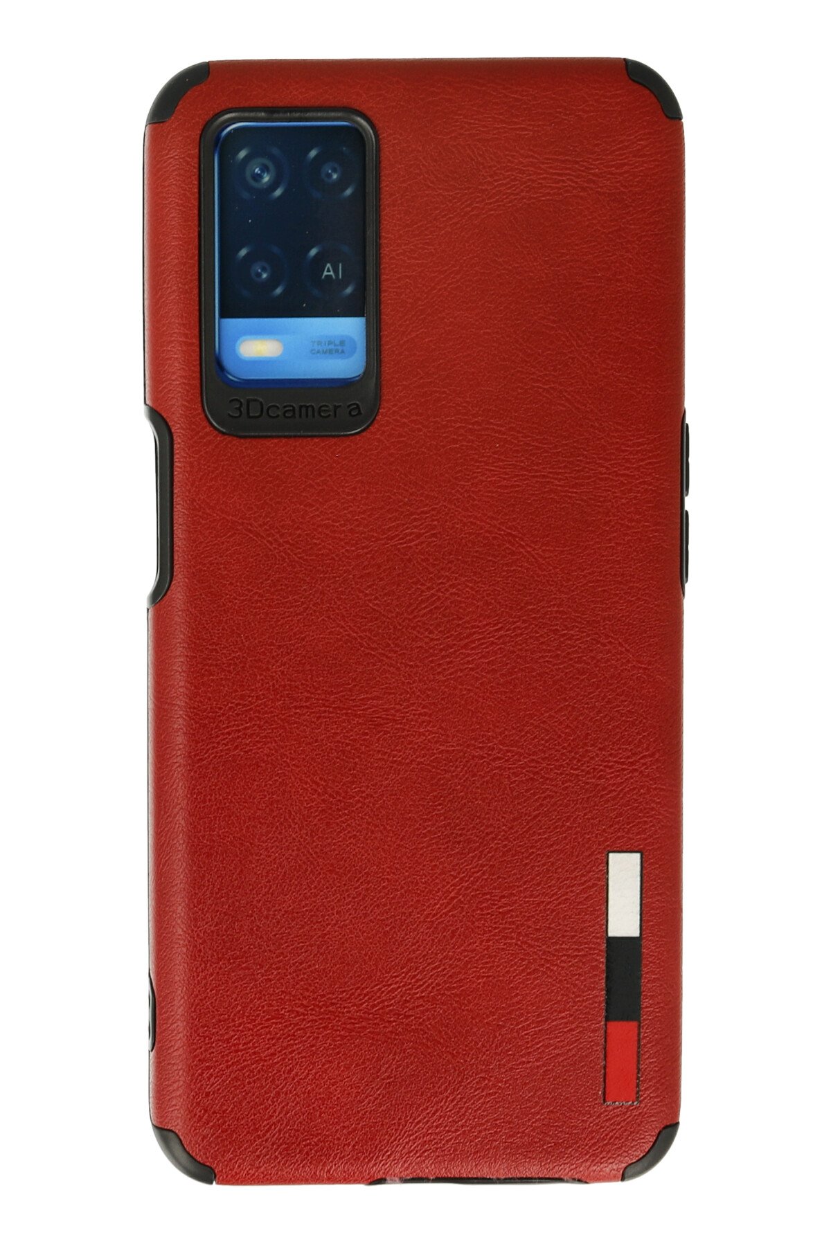 Newface Oppo A54 4G Kılıf Elit Yüzüklü Kapak - Kırmızı