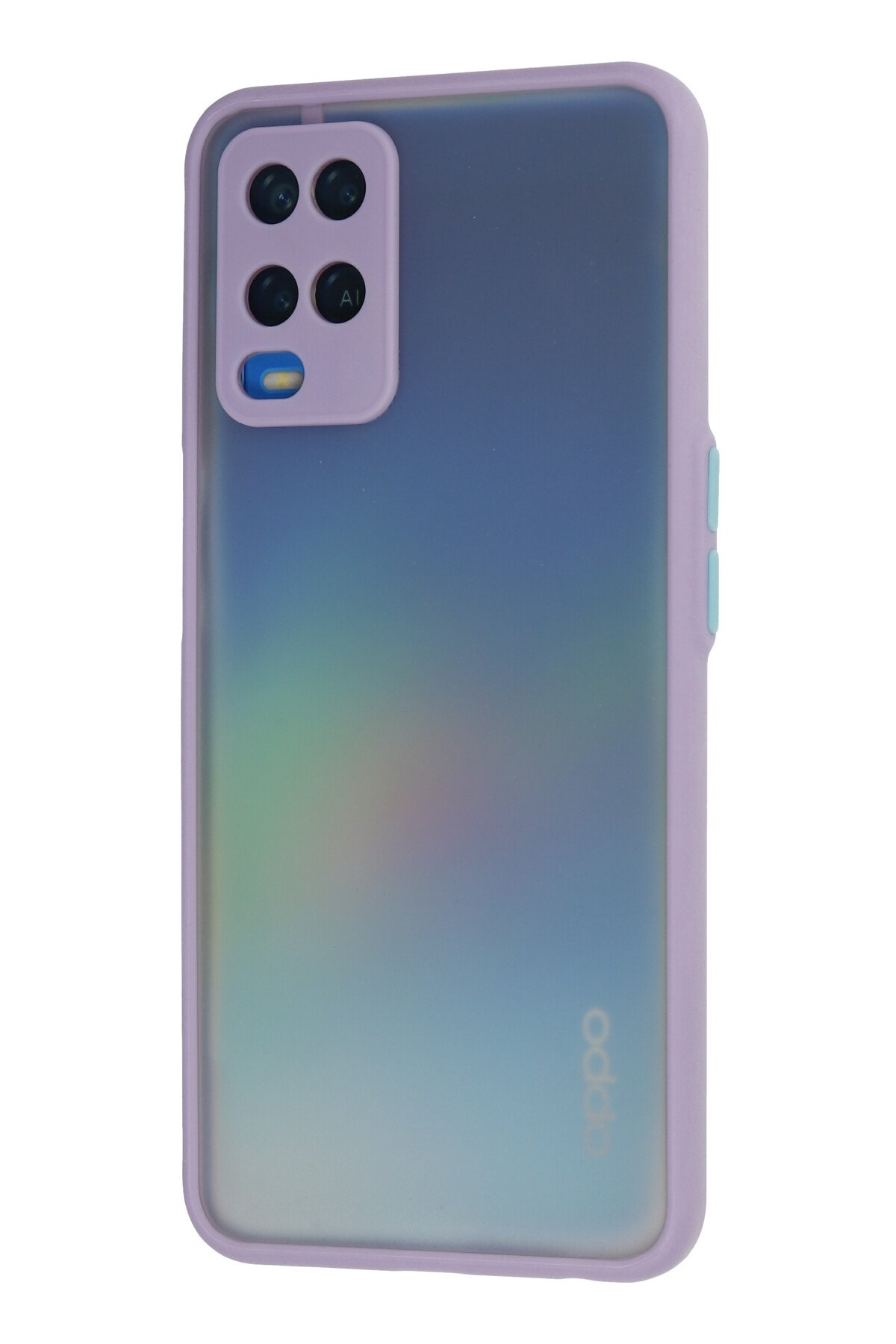Newface Oppo A54 4G Kılıf Palm Buzlu Kamera Sürgülü Silikon - Sarı