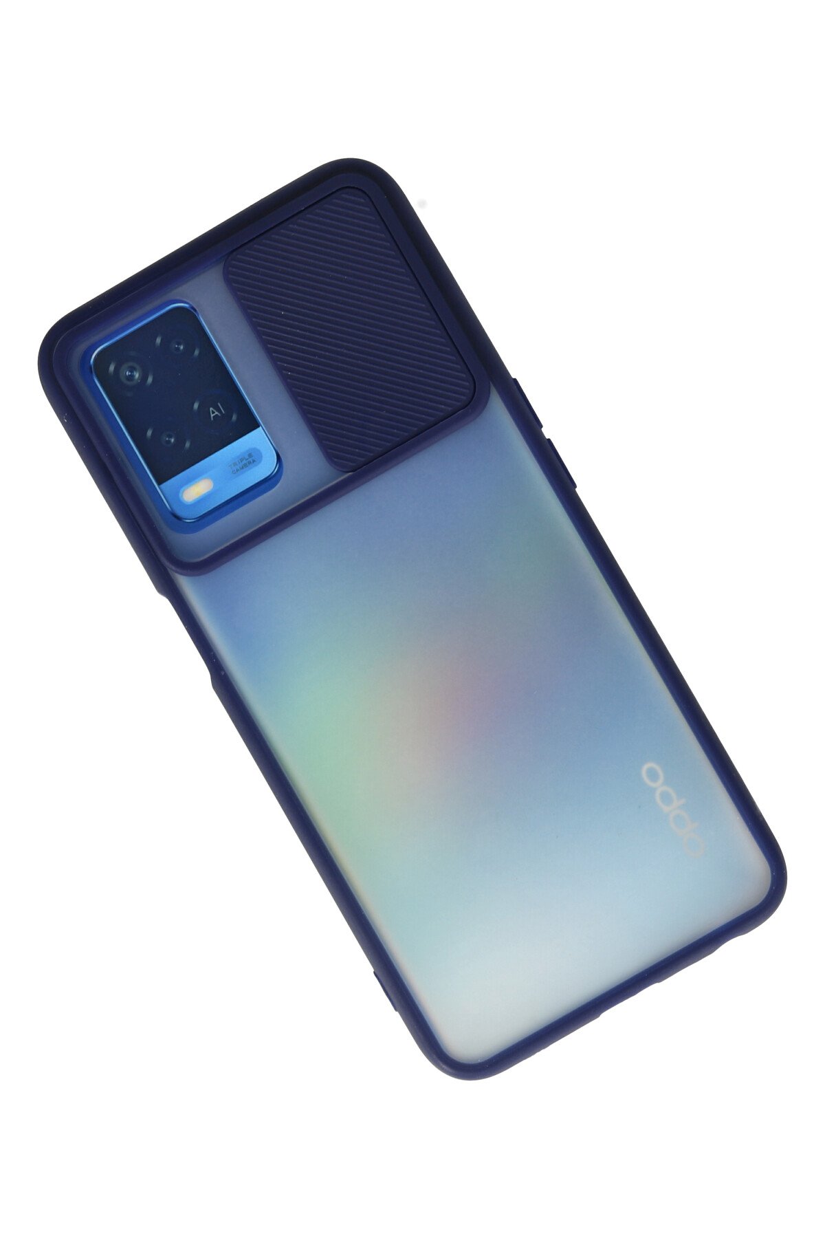 Newface Oppo A54 4G Kılıf Montreal Yüzüklü Silikon Kapak - Siyah