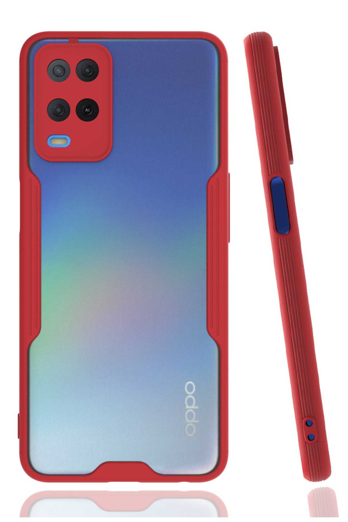 Newface Oppo A54 4G Kılıf Montreal Silikon Kapak - Gri