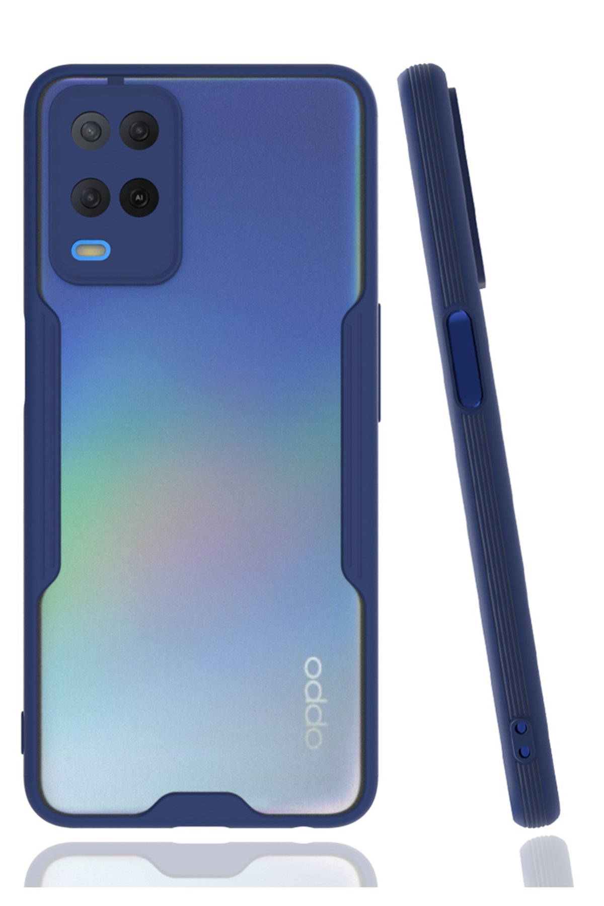 Newface Oppo A54 4G Kılıf Color Lens Silikon - Siyah