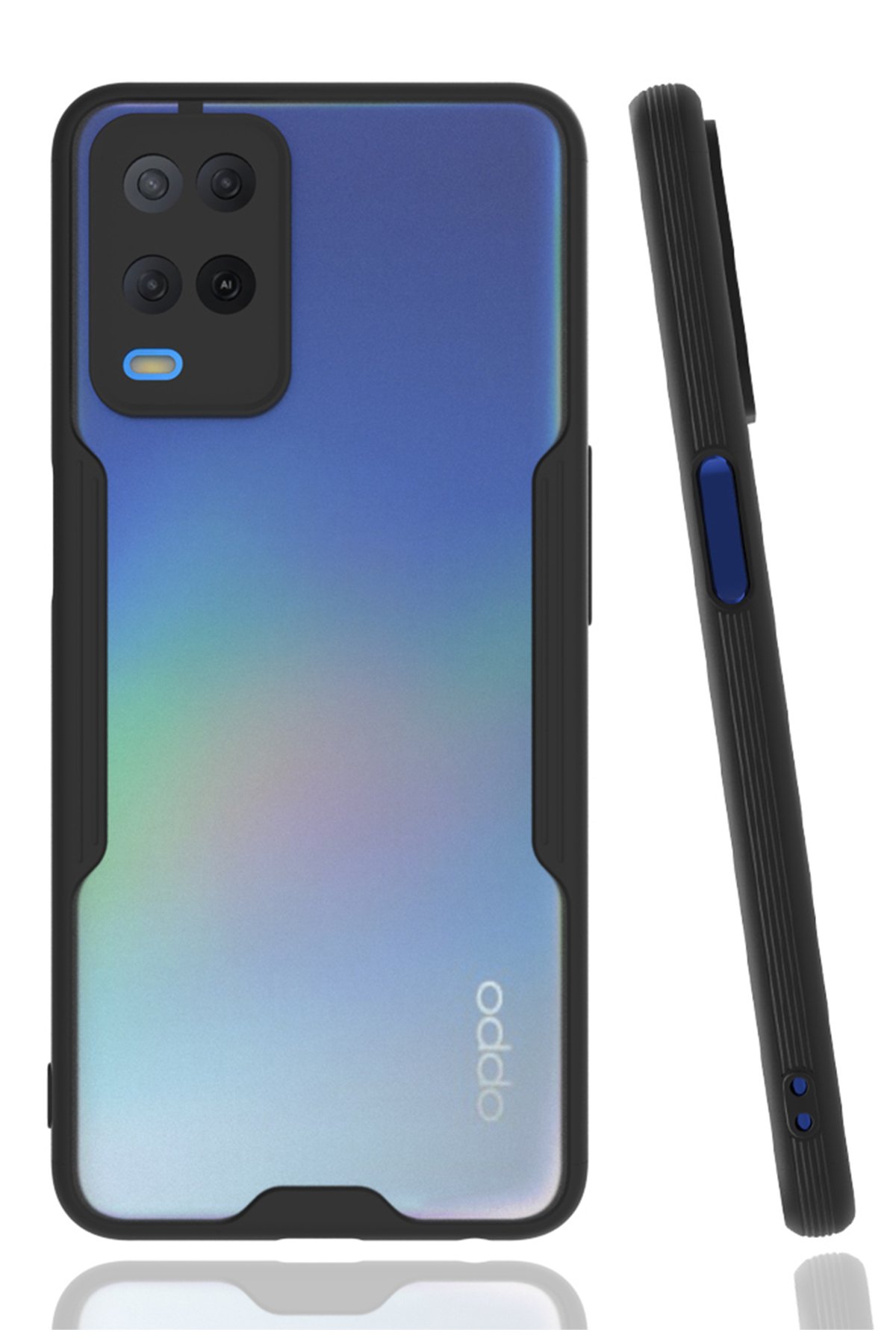 Newface Oppo A54 4G Kılıf Loop Deri Silikon - Lacivert