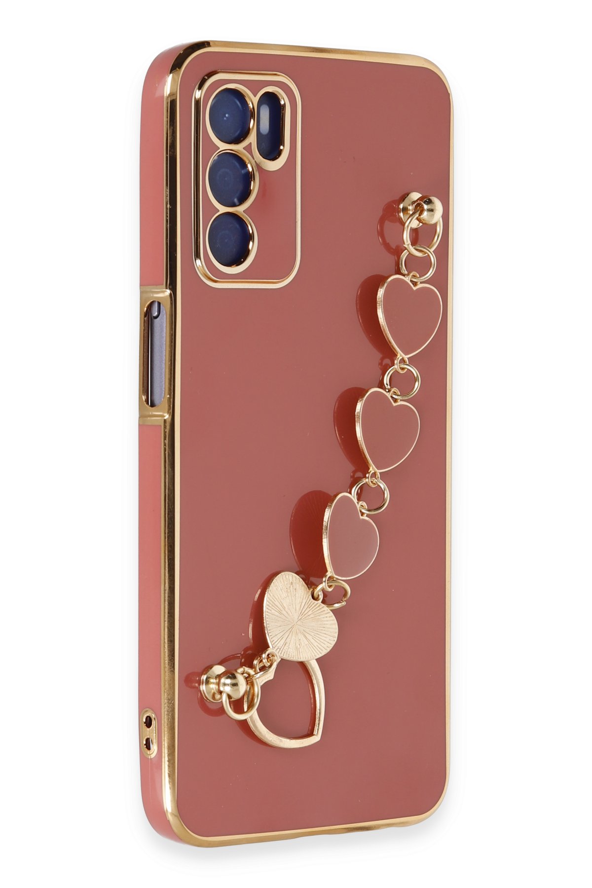 Newface Oppo A55 Kılıf Montreal Yüzüklü Silikon Kapak - Sarı