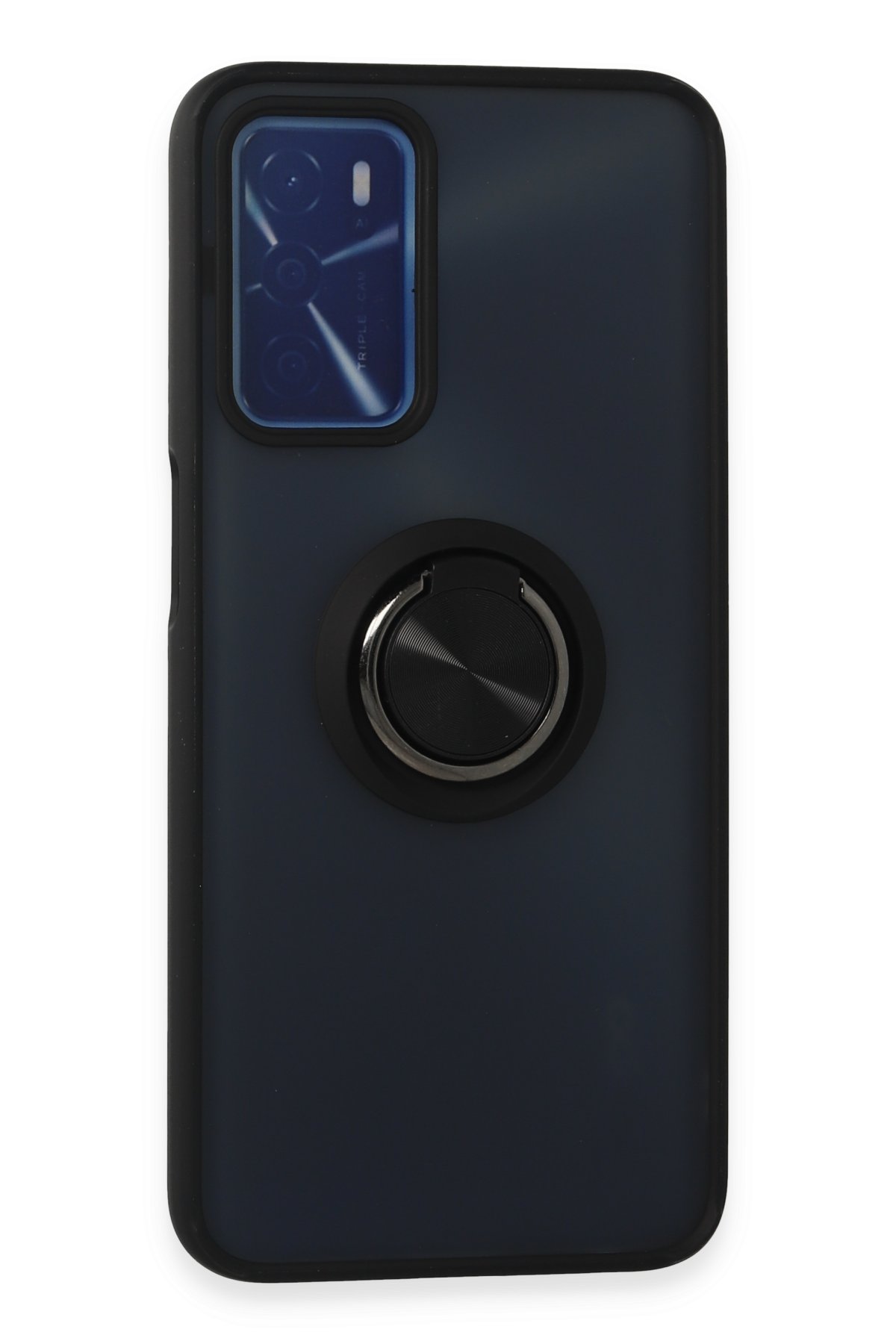 Newface Oppo A55 Kılıf Zuma Kartvizitli Yüzüklü Silikon - Lacivert