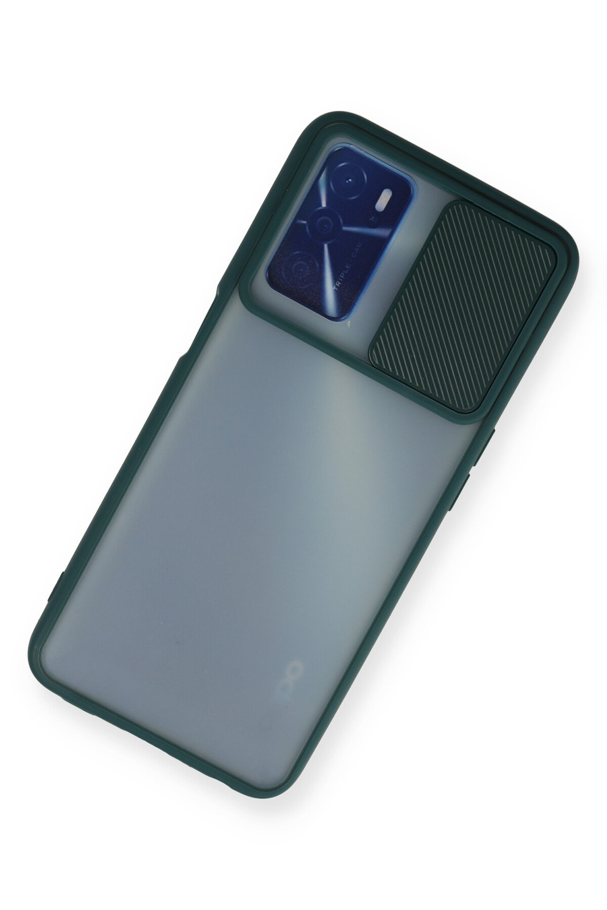 Newface Oppo A55 Kılıf Palm Buzlu Kamera Sürgülü Silikon - Sarı