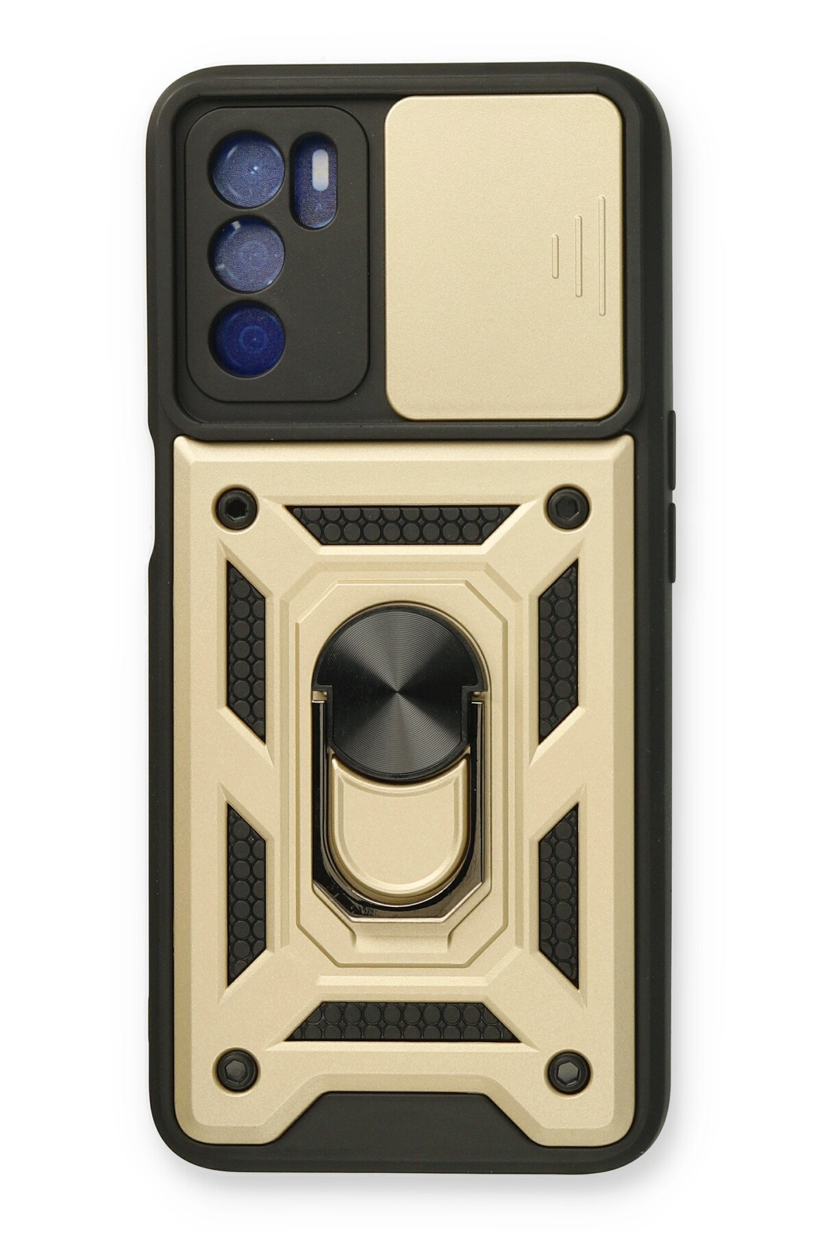 Newface Oppo A55 Kılıf Volet Silikon - Siyah