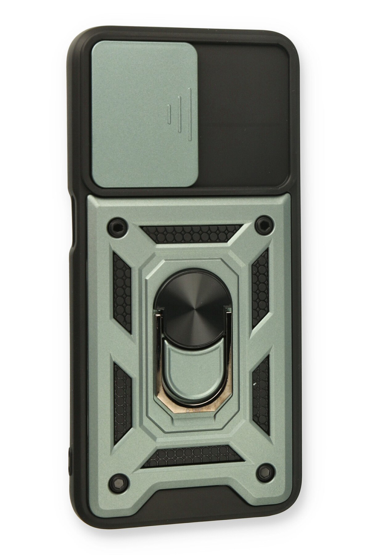 Newface Oppo A55 Kılıf Montreal Yüzüklü Silikon Kapak - Sarı