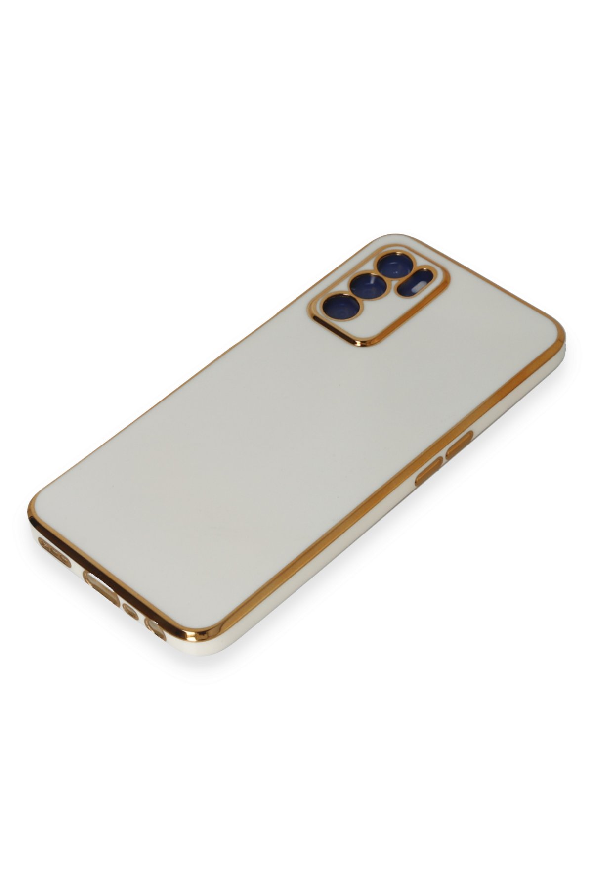 Newface Oppo A55 Kılıf Montreal Yüzüklü Silikon Kapak - Sarı