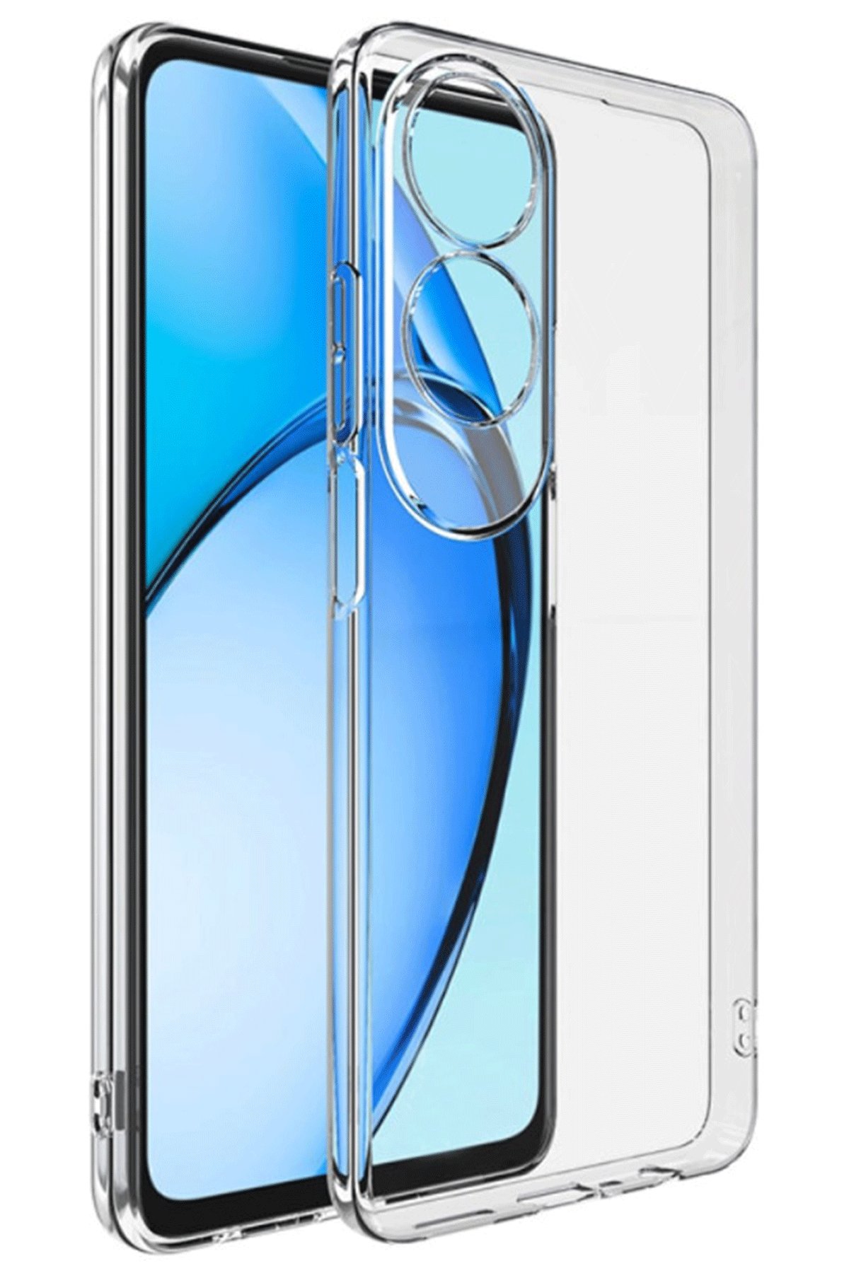 Newface Oppo A60 Kılıf Auto Focus Karbon Kapak - Lacivert